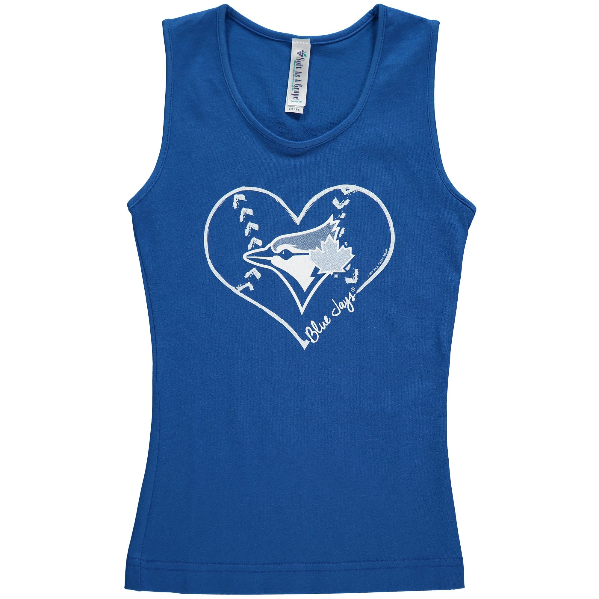 Girls Youth Toronto Blue Jays Soft as a Grape Royal Cotton Tank Top