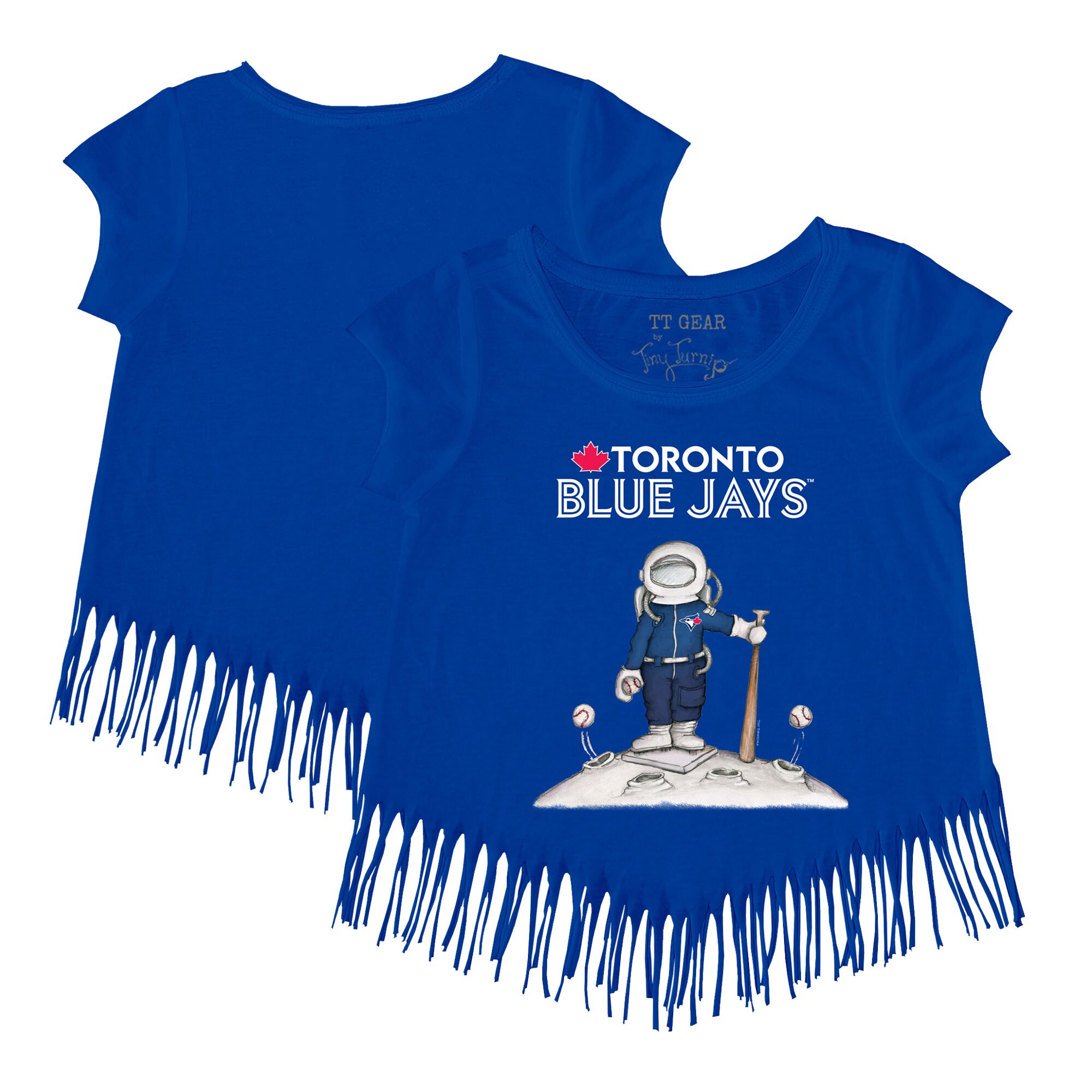 Girls Youth Toronto Blue Jays Tiny Turnip Royal Astronaut Fringe T-Shirt