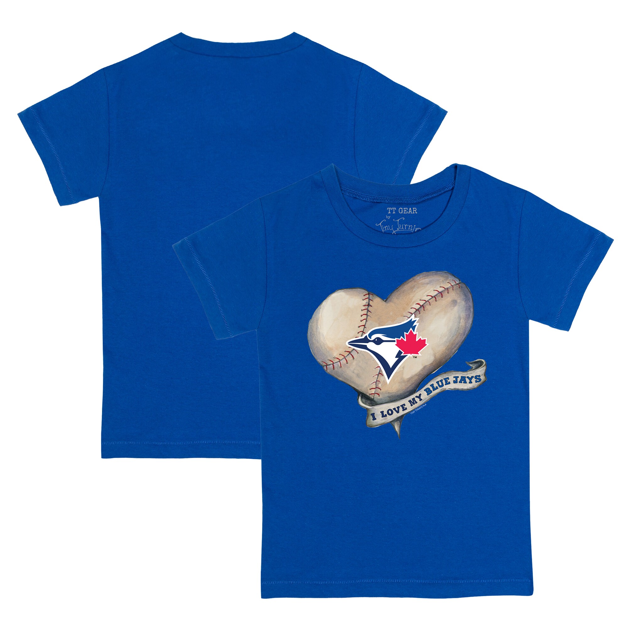 Infant Toronto Blue Jays Tiny Turnip Royal Heart Banner T-Shirt