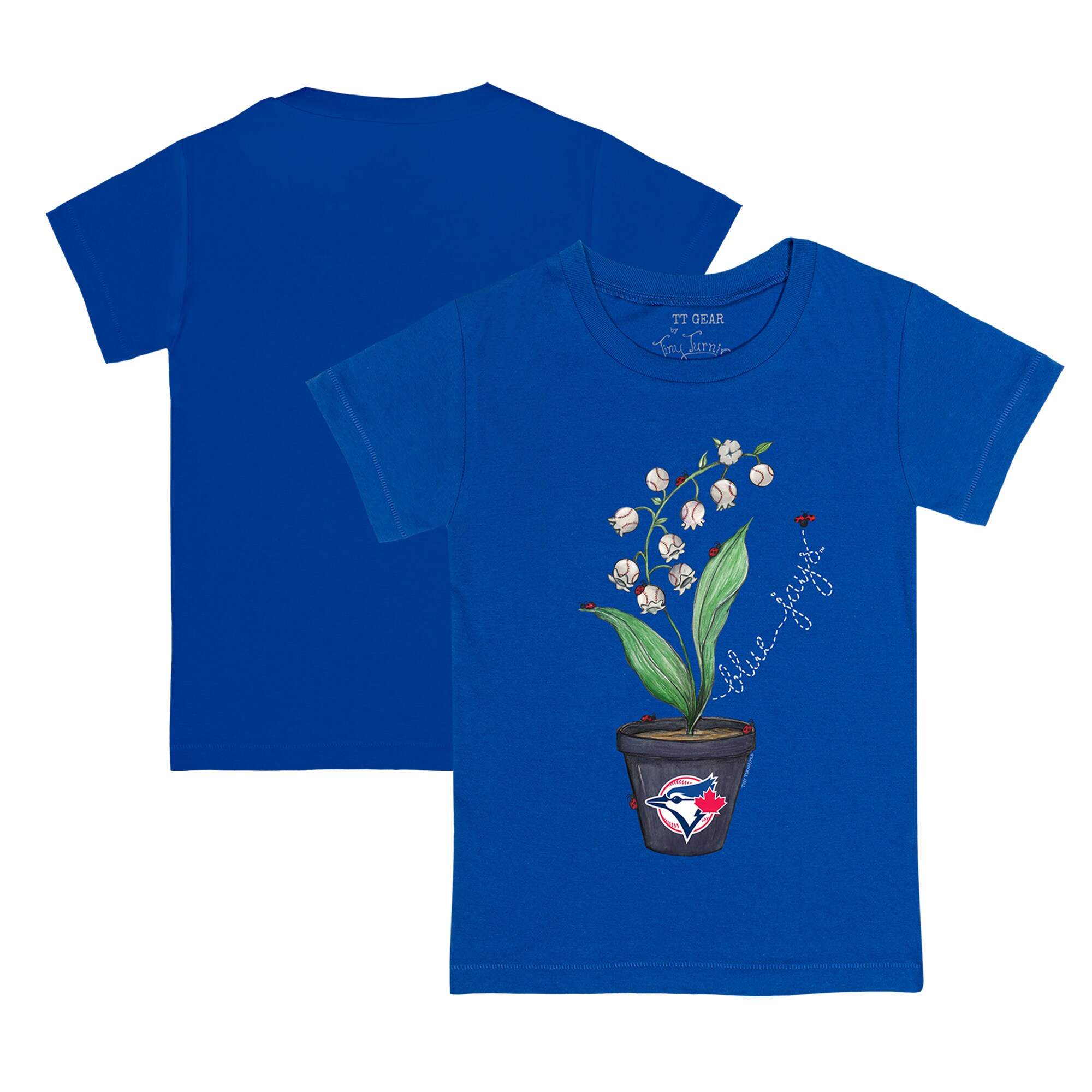 Infant Toronto Blue Jays Tiny Turnip Royal Lilies & Ladybugs T-Shirt