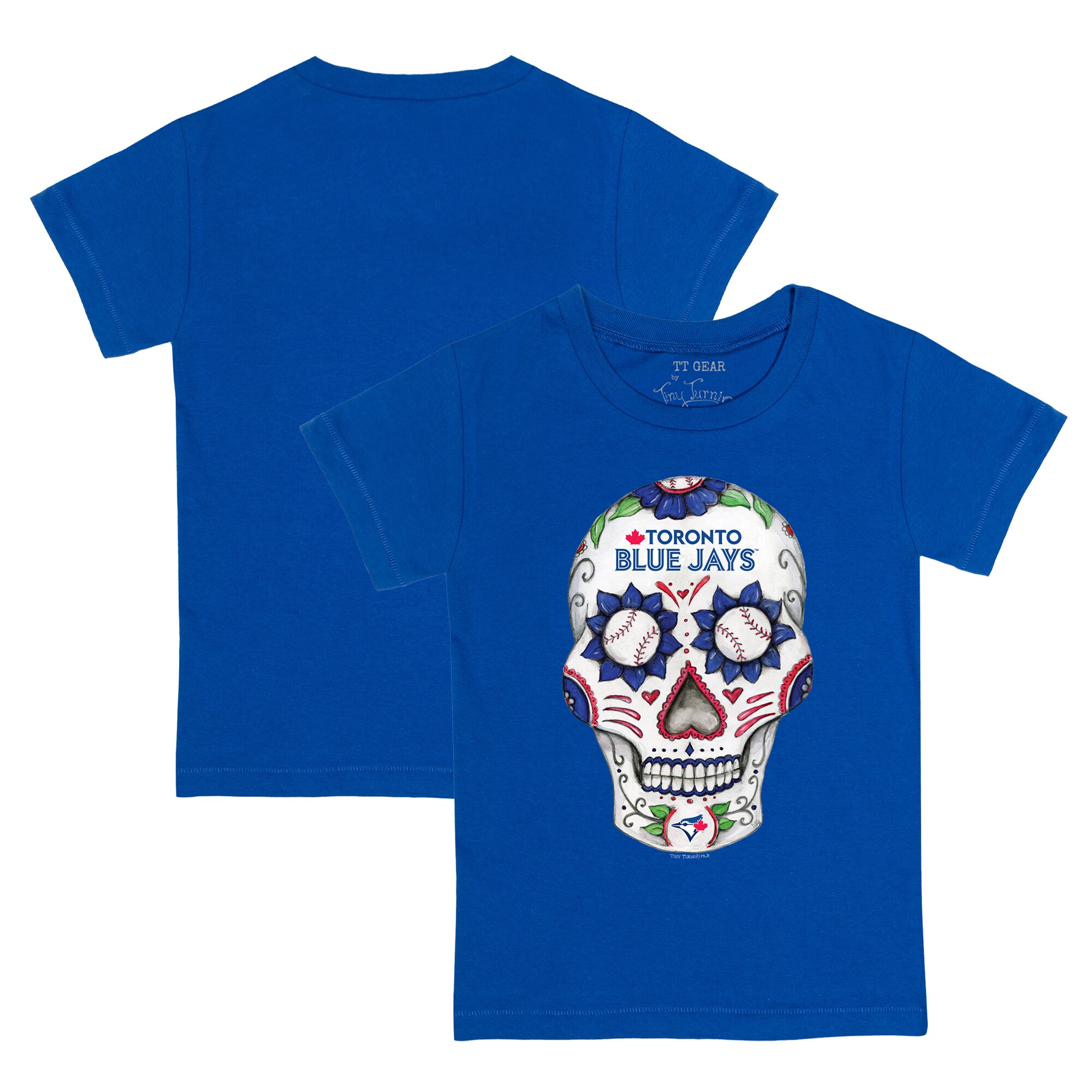 Infant Toronto Blue Jays Tiny Turnip Royal Sugar Skull T-Shirt