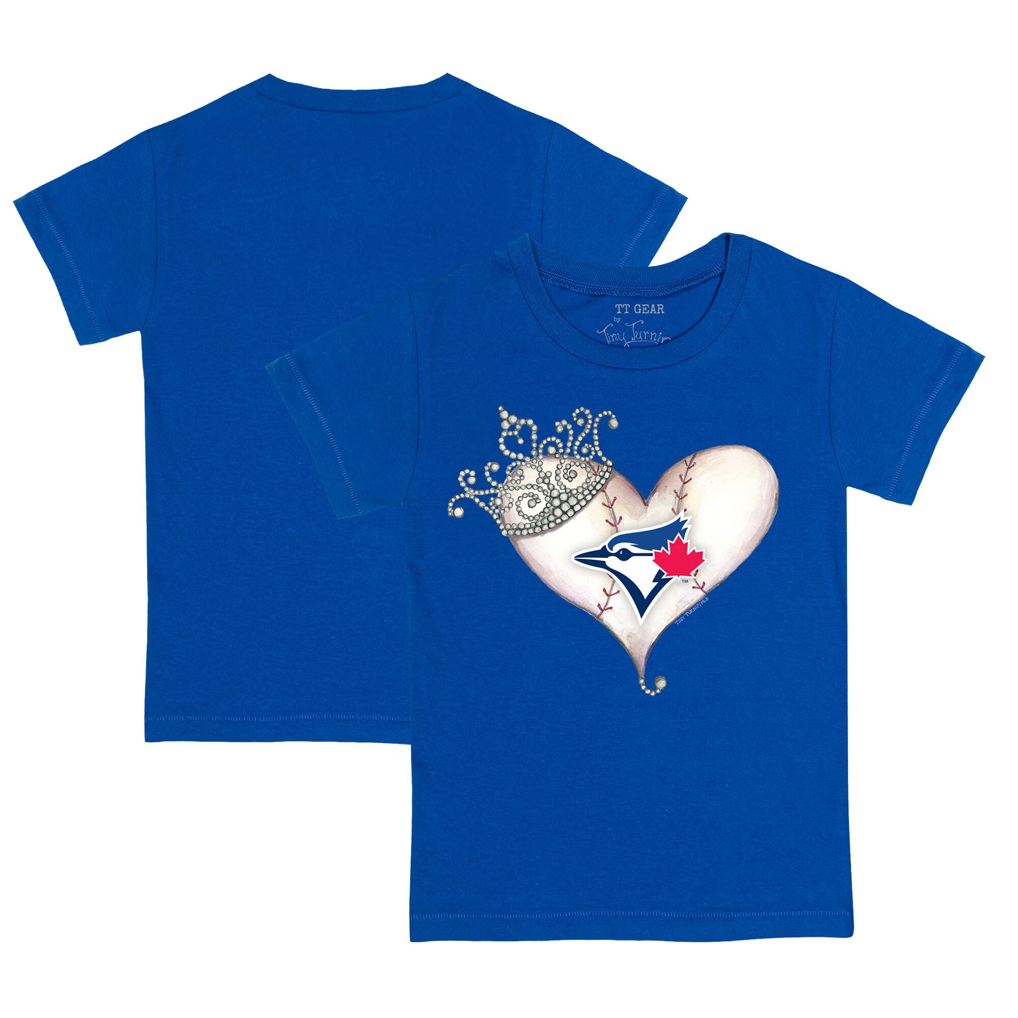 Infant Toronto Blue Jays Tiny Turnip Royal Tiara Heart T-Shirt