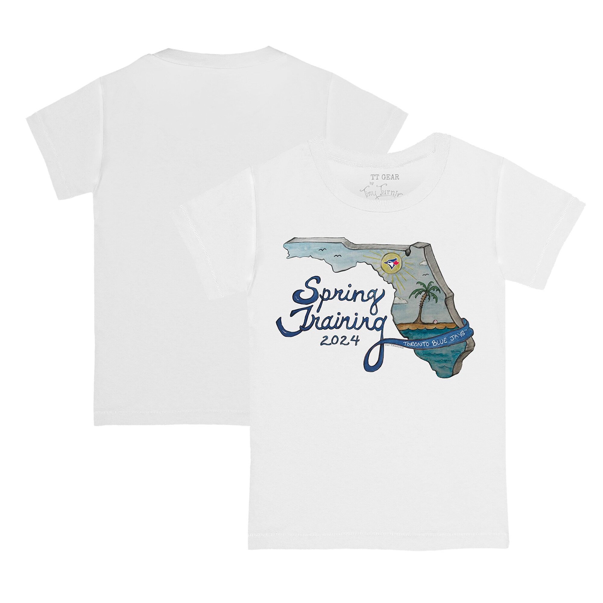 Infant Toronto Blue Jays Tiny Turnip White 2024 Spring Training Grapefruit League T-Shirt