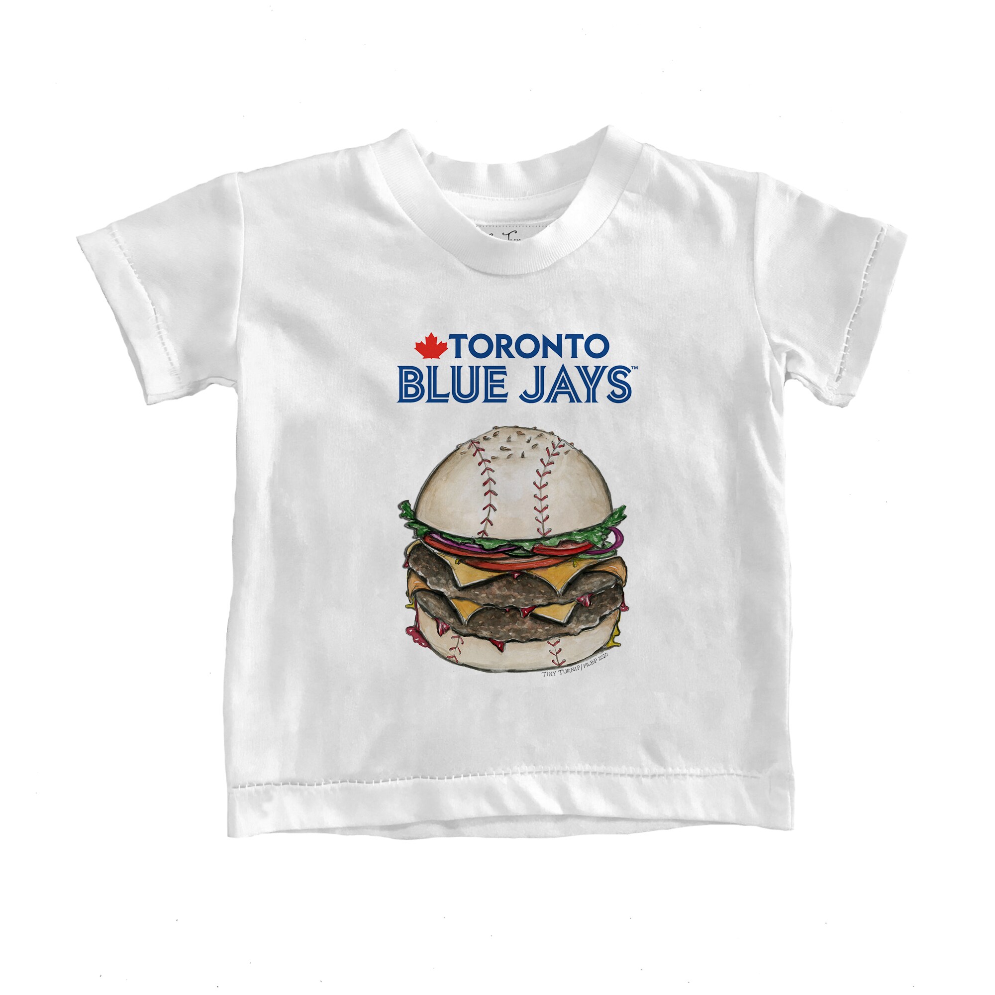 Infant Toronto Blue Jays Tiny Turnip White Burger T-Shirt