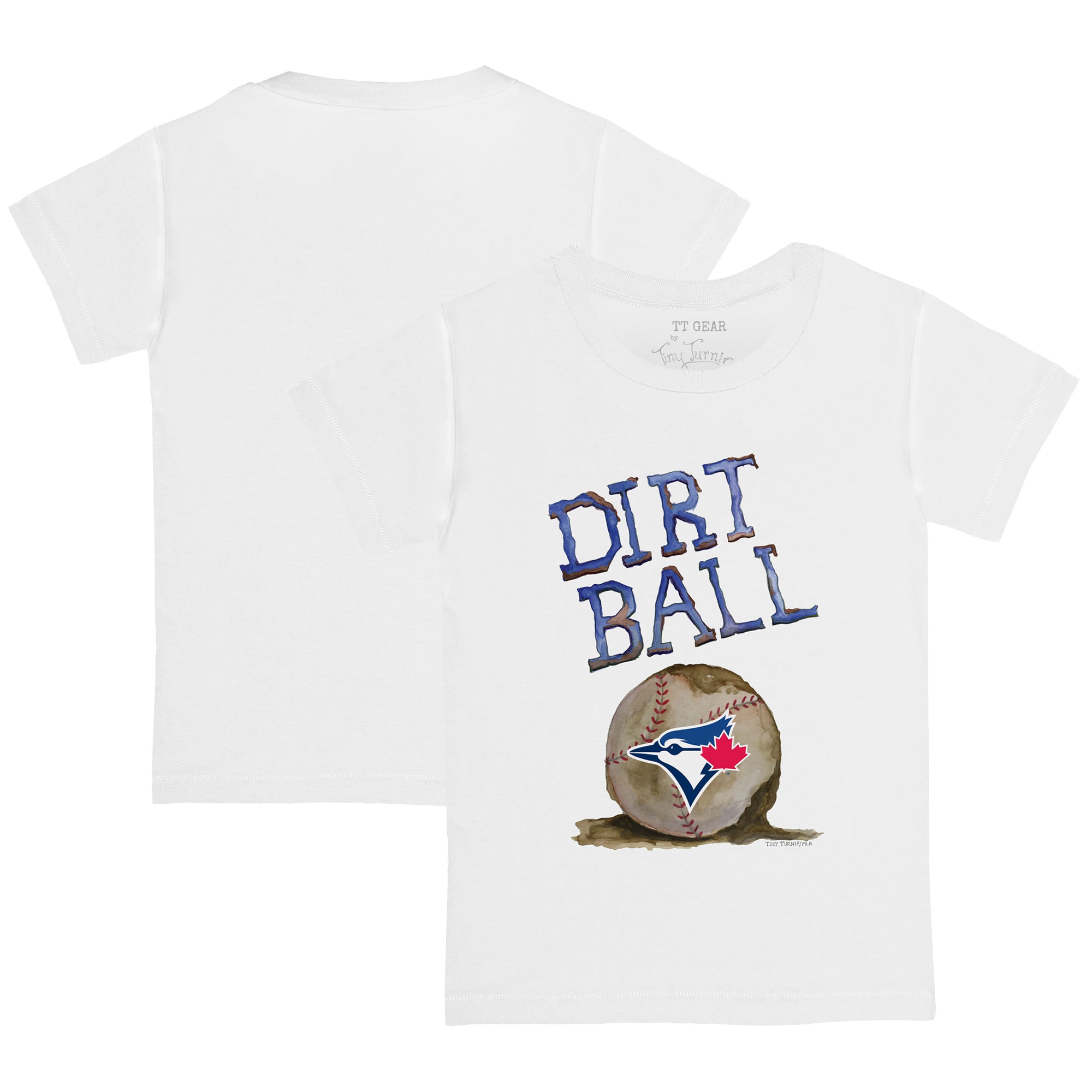 Infant Toronto Blue Jays Tiny Turnip White Dirt Ball T-Shirt