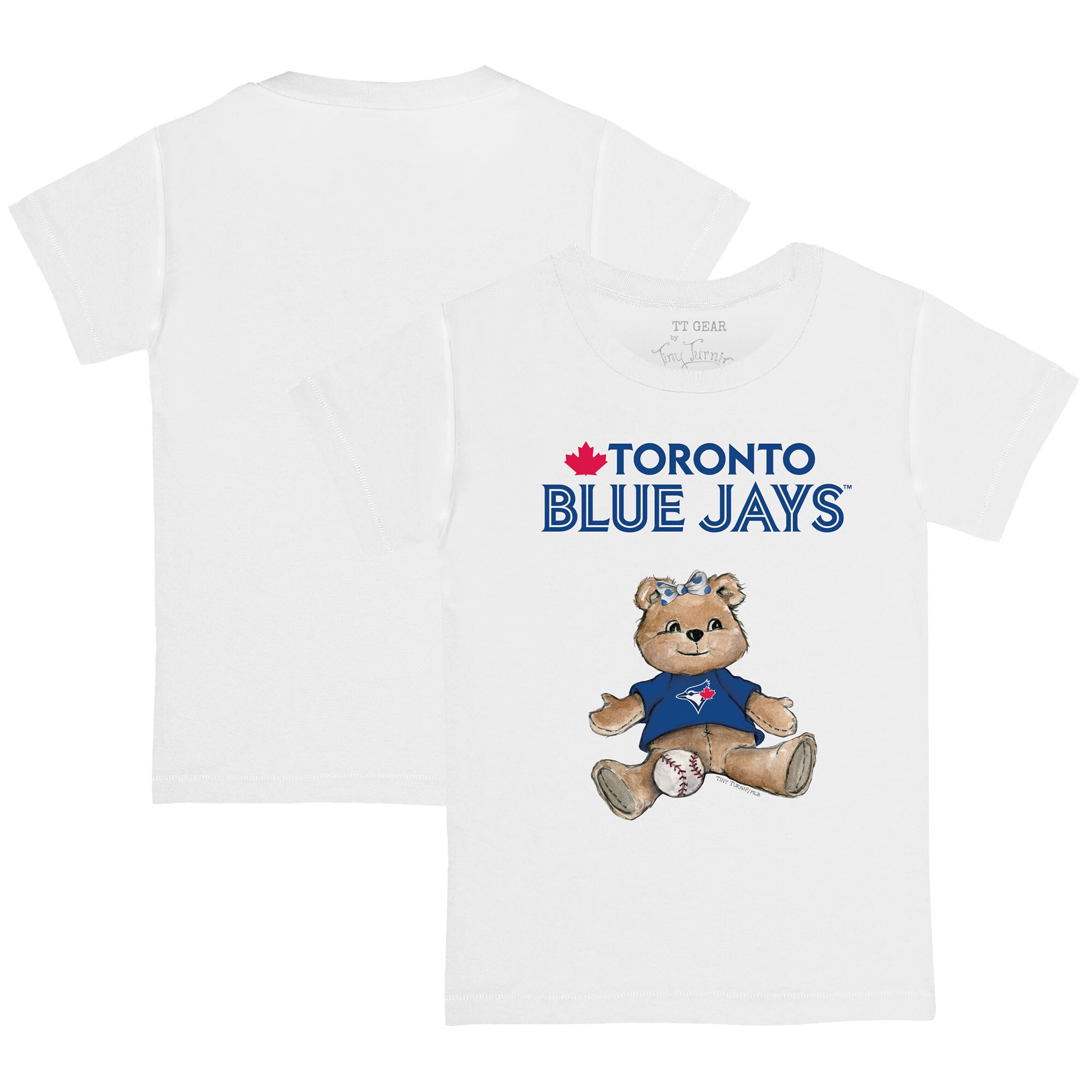 Infant Toronto Blue Jays Tiny Turnip White Girl Teddy T-Shirt