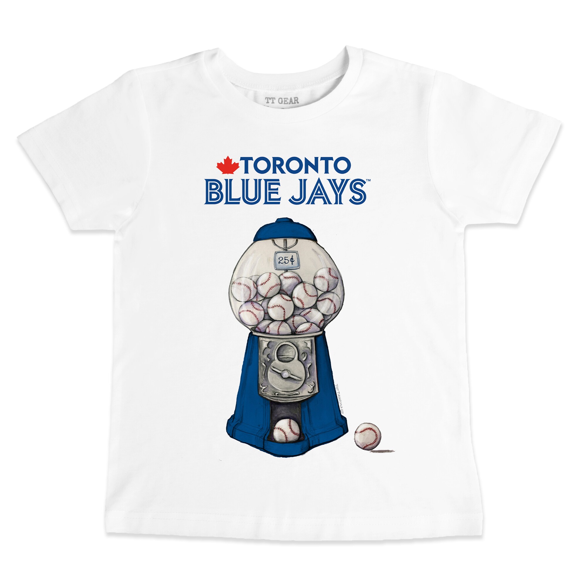 Infant Toronto Blue Jays Tiny Turnip White Gumball Machine T-Shirt