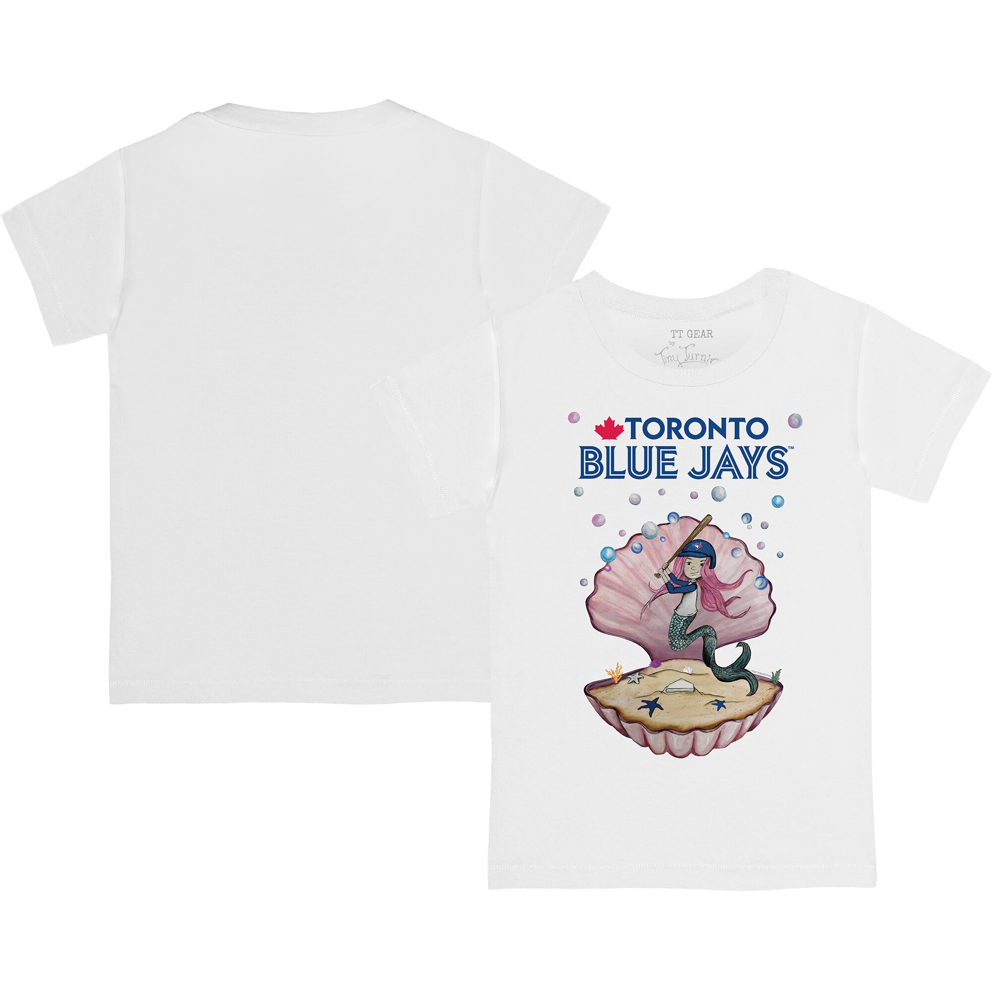 Infant Toronto Blue Jays Tiny Turnip White Mermaid T-Shirt