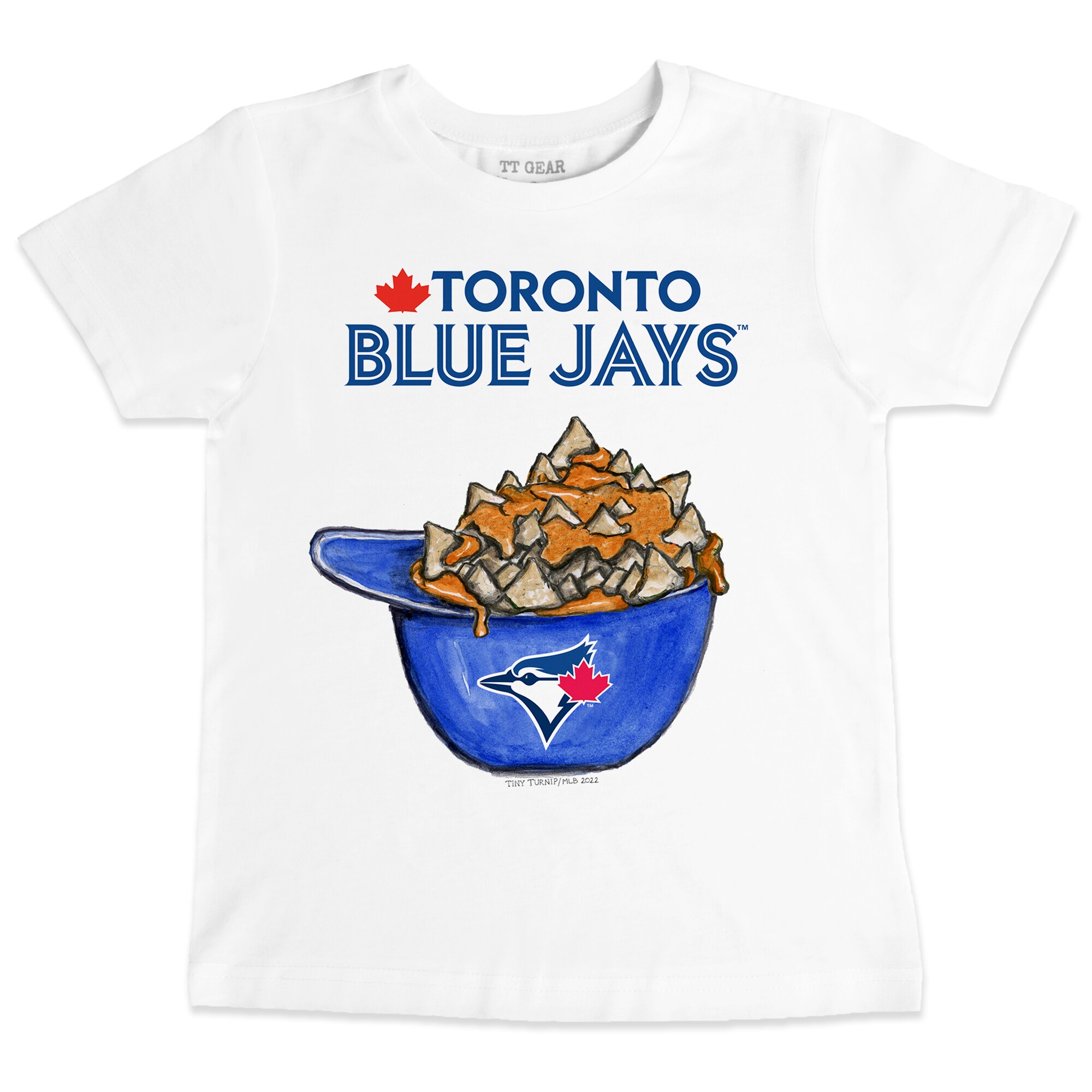 Infant Toronto Blue Jays Tiny Turnip White Nacho Helmet T-Shirt