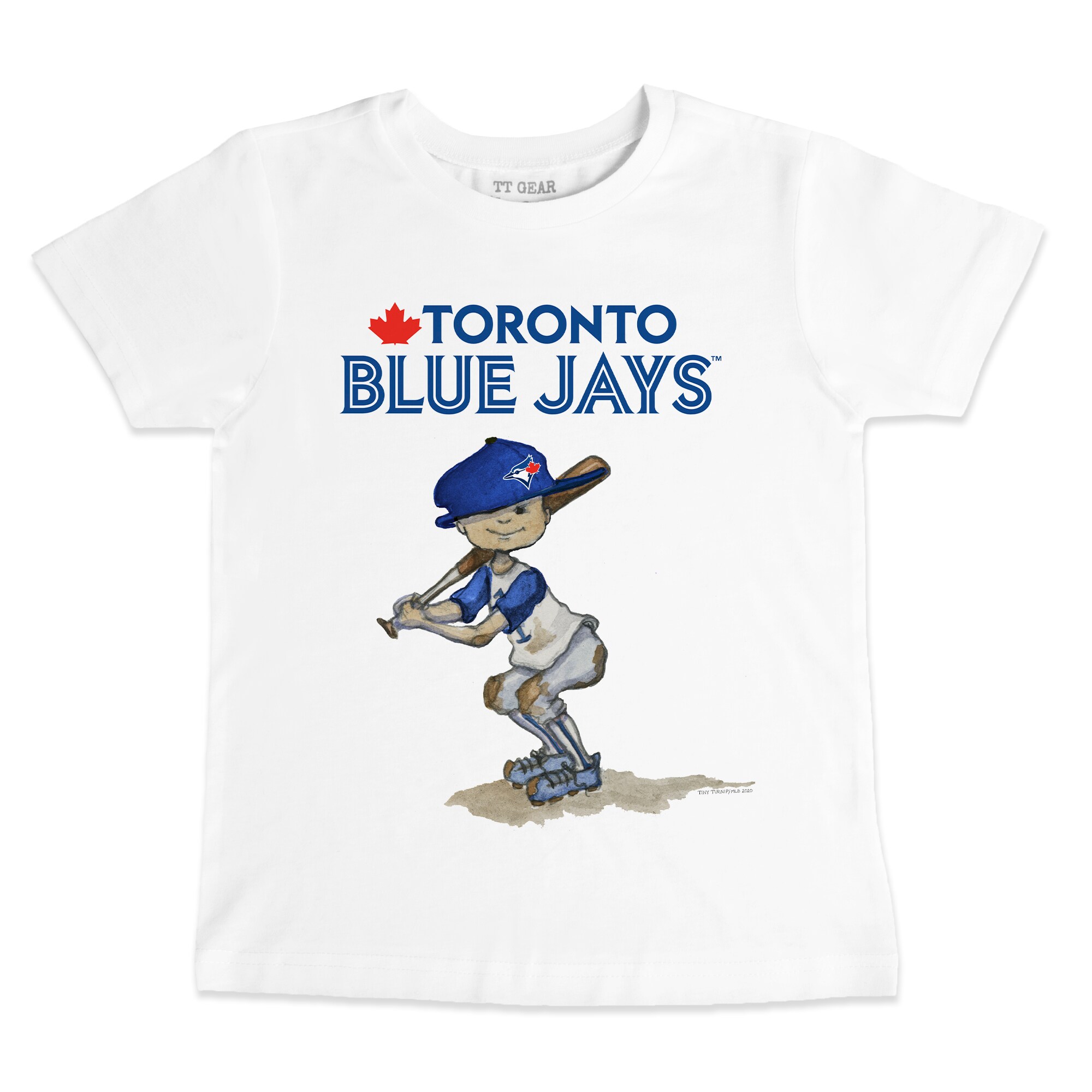 Infant Toronto Blue Jays Tiny Turnip White Slugger T-Shirt