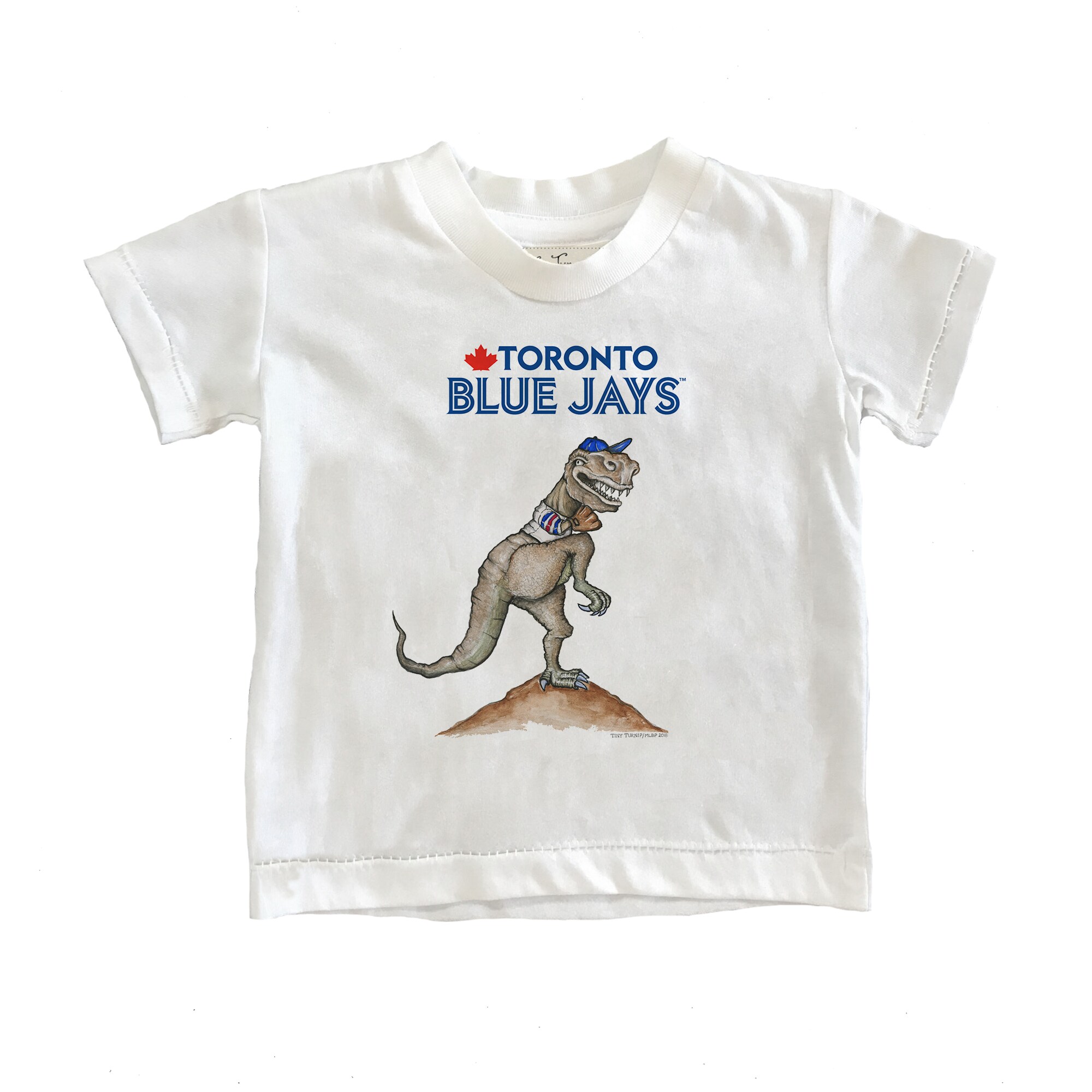 Infant Toronto Blue Jays Tiny Turnip White TT Rex T-Shirt