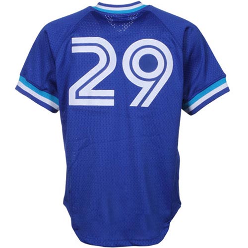 Men's Toronto Blue Jays Joe Carter Mitchell & Ness Royal 1993 Authentic Cooperstown Collection Mesh Batting Practice Jersey - Image 3