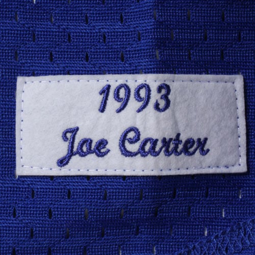 Men's Toronto Blue Jays Joe Carter Mitchell & Ness Royal 1993 Authentic Cooperstown Collection Mesh Batting Practice Jersey - Image 7