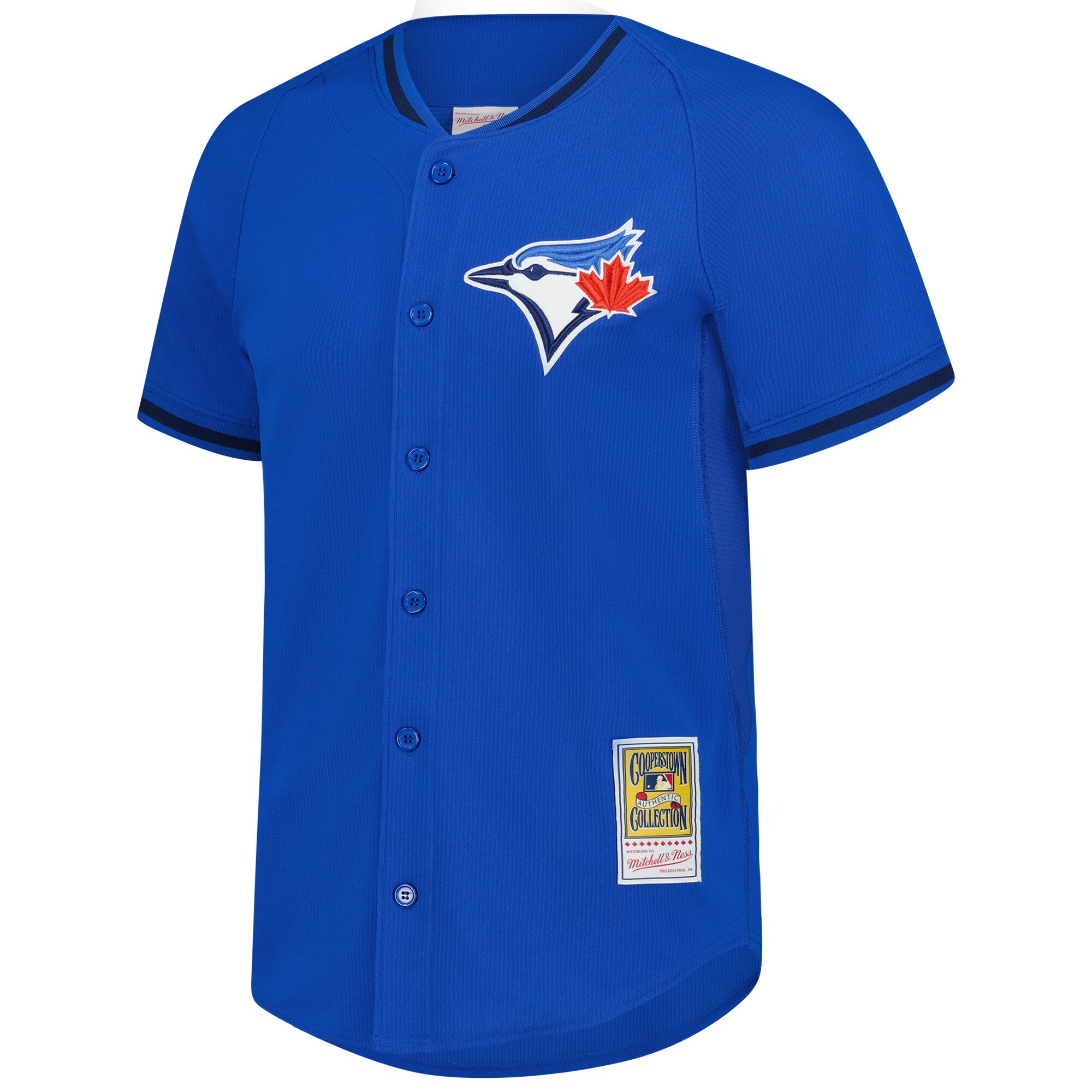 Men's Toronto Blue Jays Jose Bautista Mitchell & Ness Blue Authentic Batting Practice Jersey - Image 2