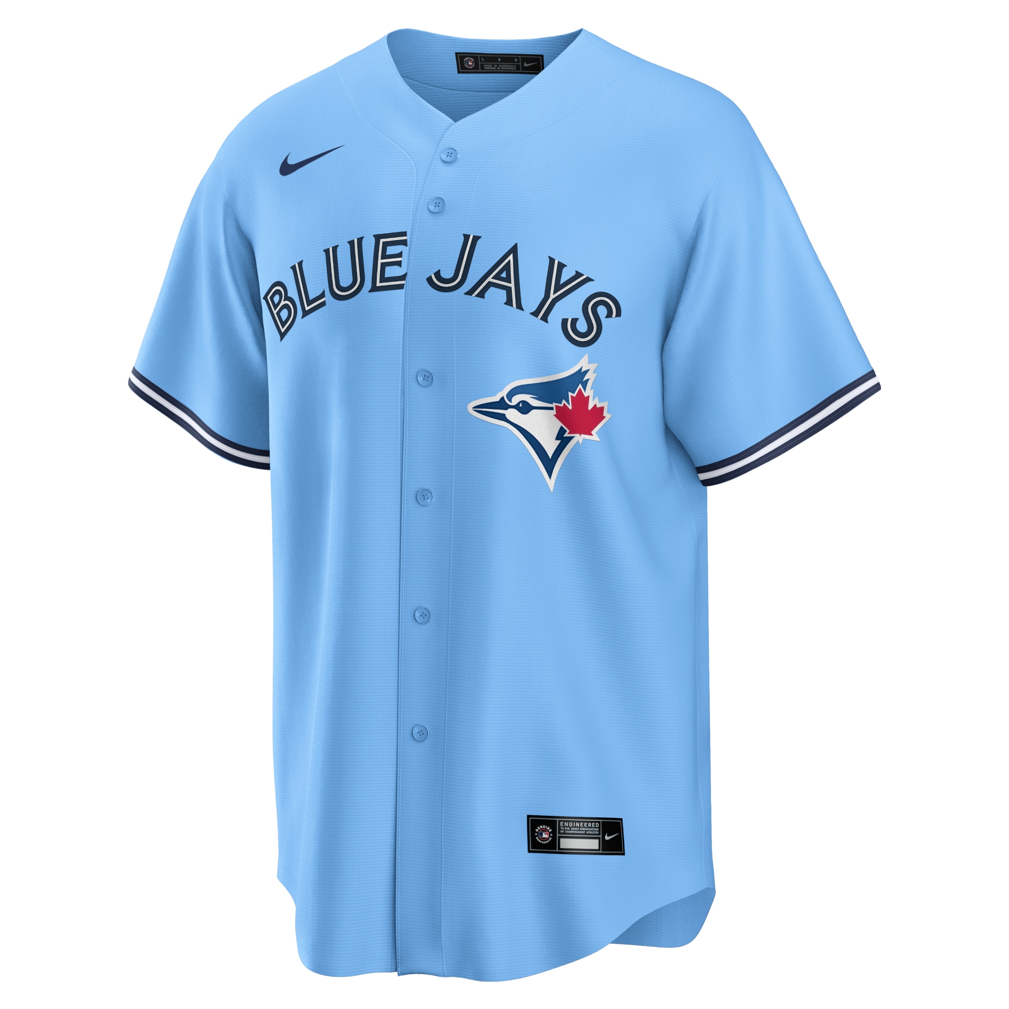 Men's Toronto Blue Jays Bo Bichette Nike Powder Blue Alternate Replica Player Name Jersey - Image 2
