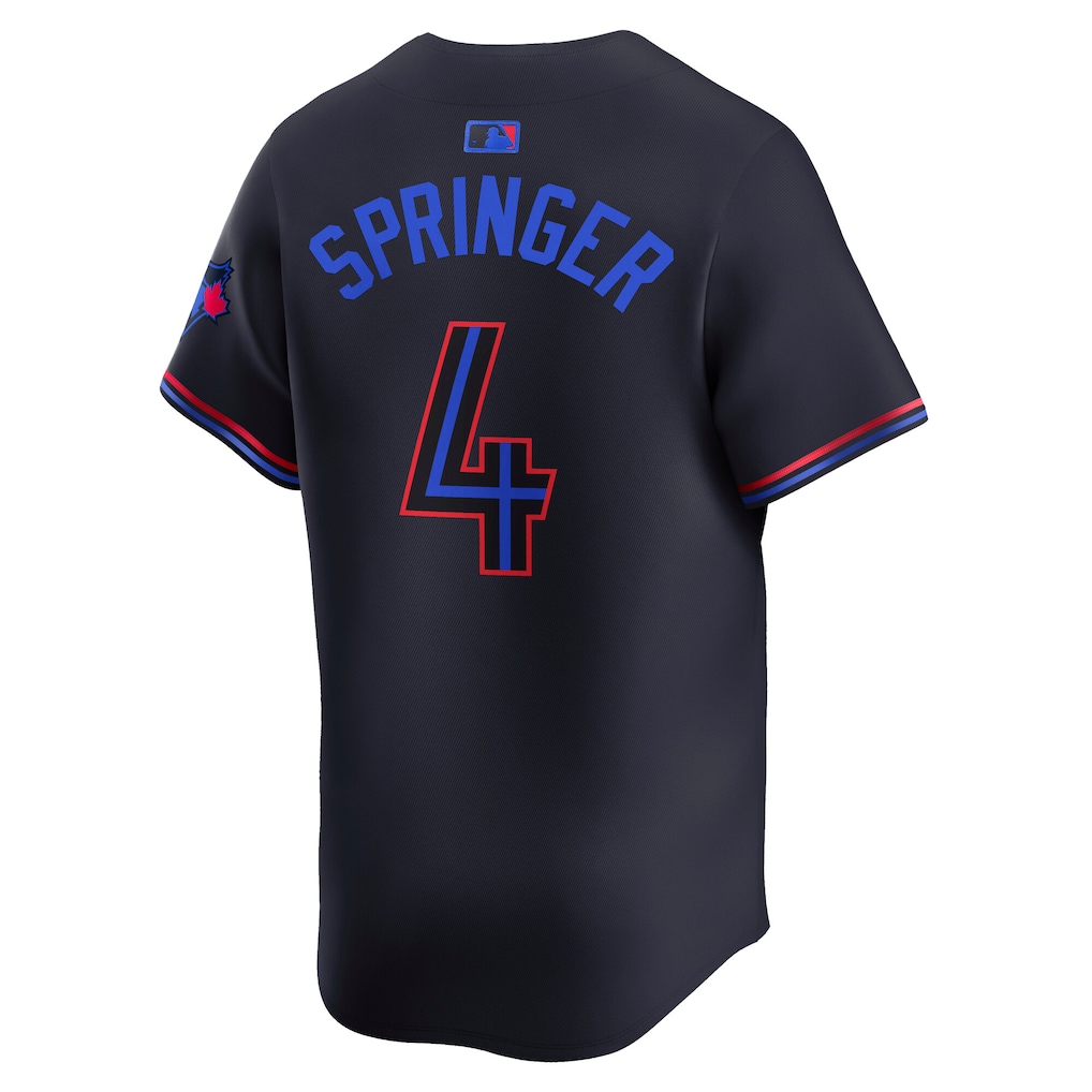 Men's Toronto Blue Jays George Springer Nike Blue City Connect Limited Player Jersey - Image 3