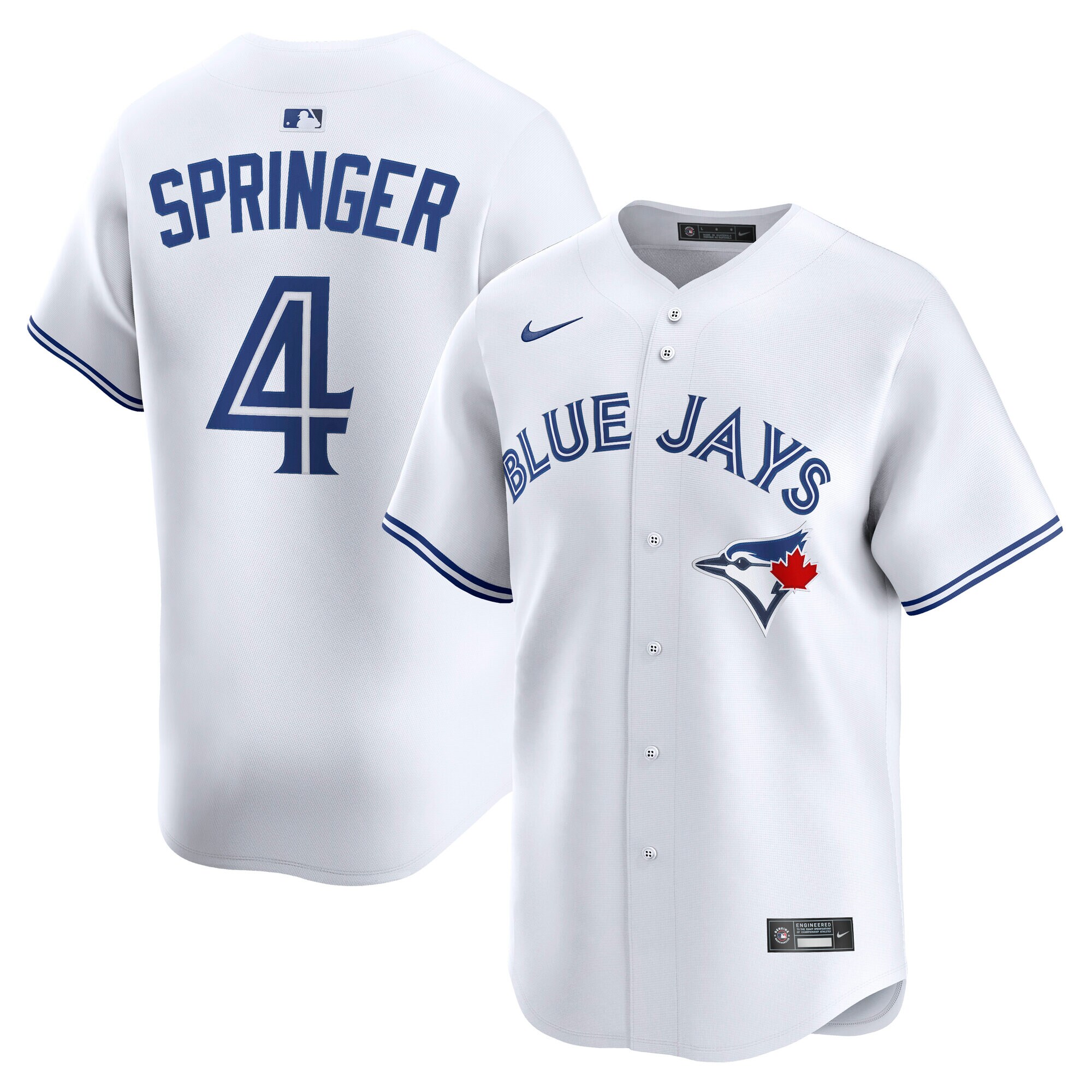 Men's Toronto Blue Jays George Springer Nike White Home Limited Player Jersey