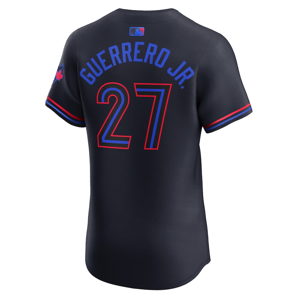 Men's Toronto Blue Jays Vladimir Guerrero Jr. Nike Navy 2024 City Connect Elite Player Jersey - Image 3