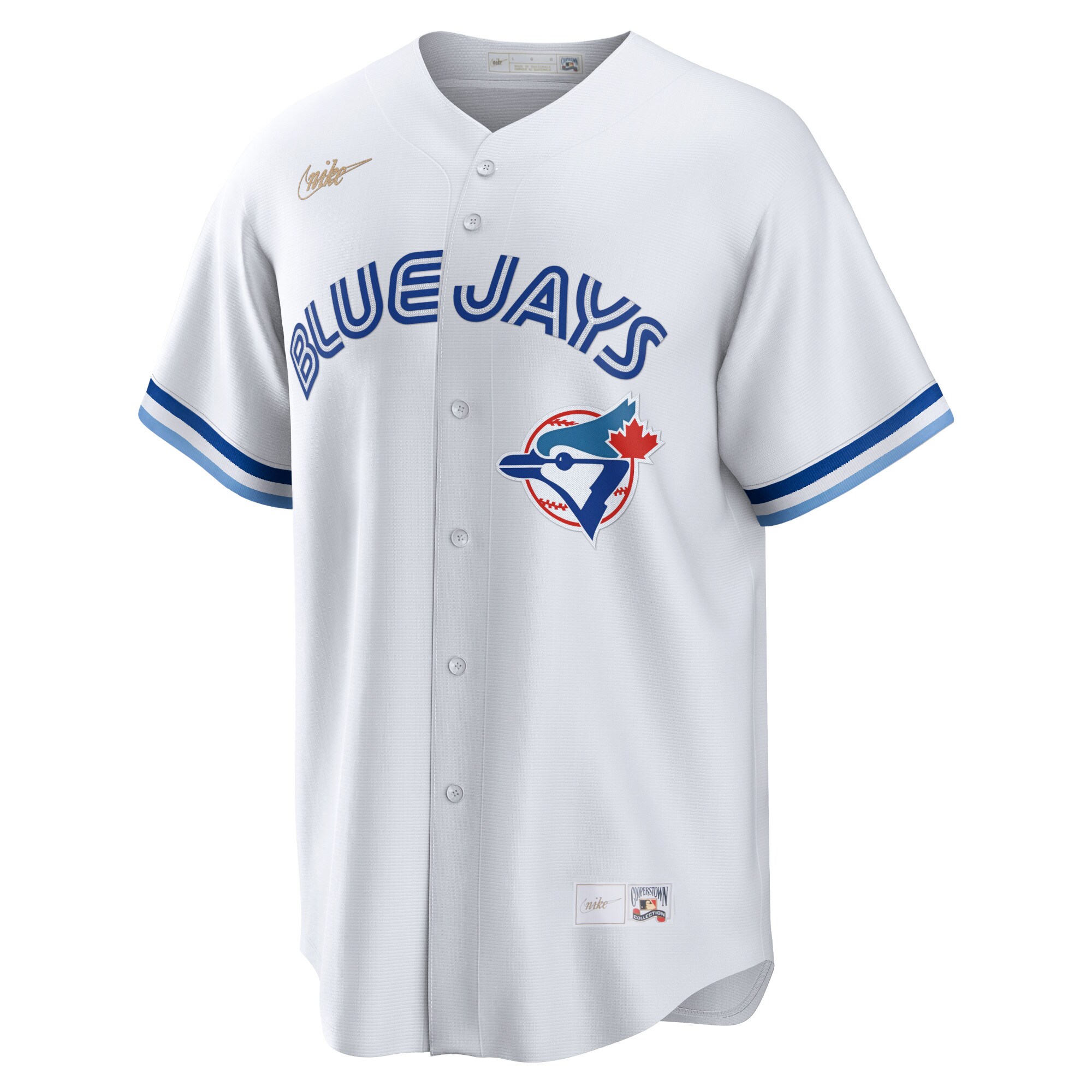 Men's Toronto Blue Jays Nike White Home Cooperstown Collection Team Jersey - Image 2
