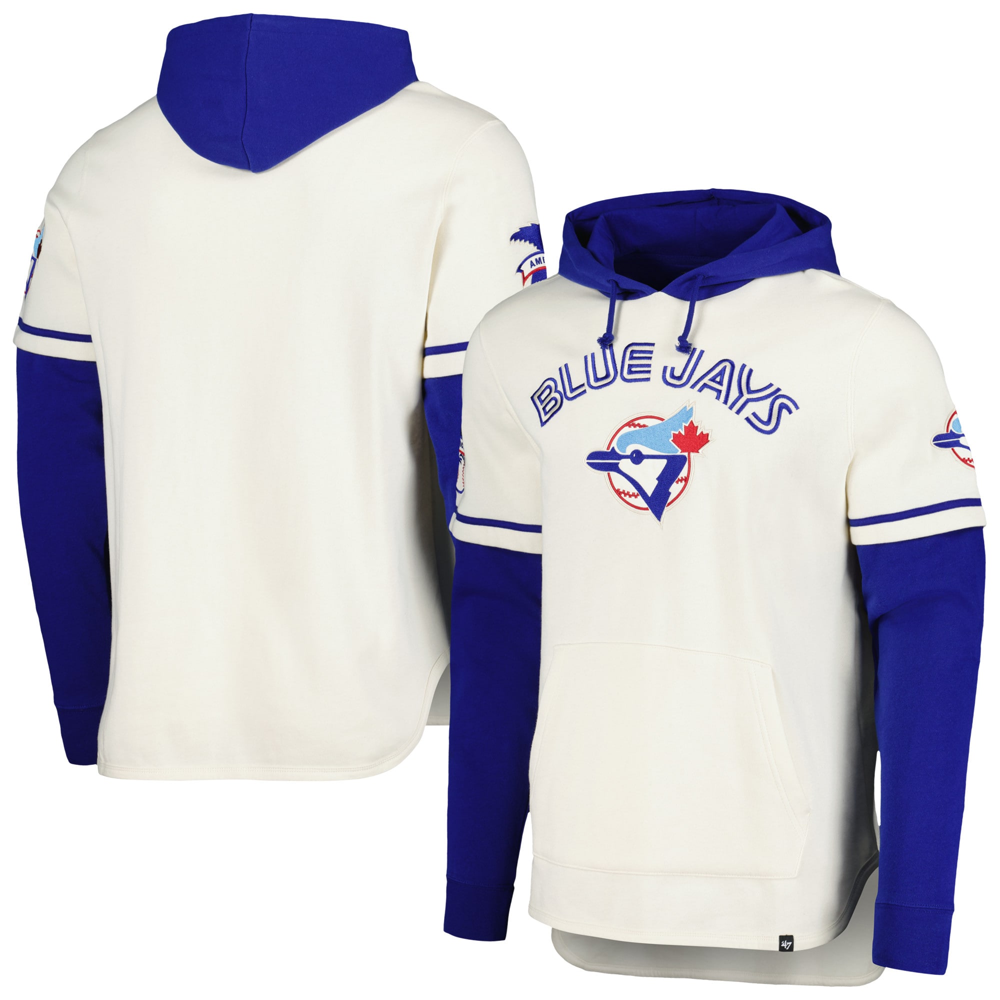 Men's Toronto Blue Jays '47 Cream Trifecta Shortstop Pullover Hoodie