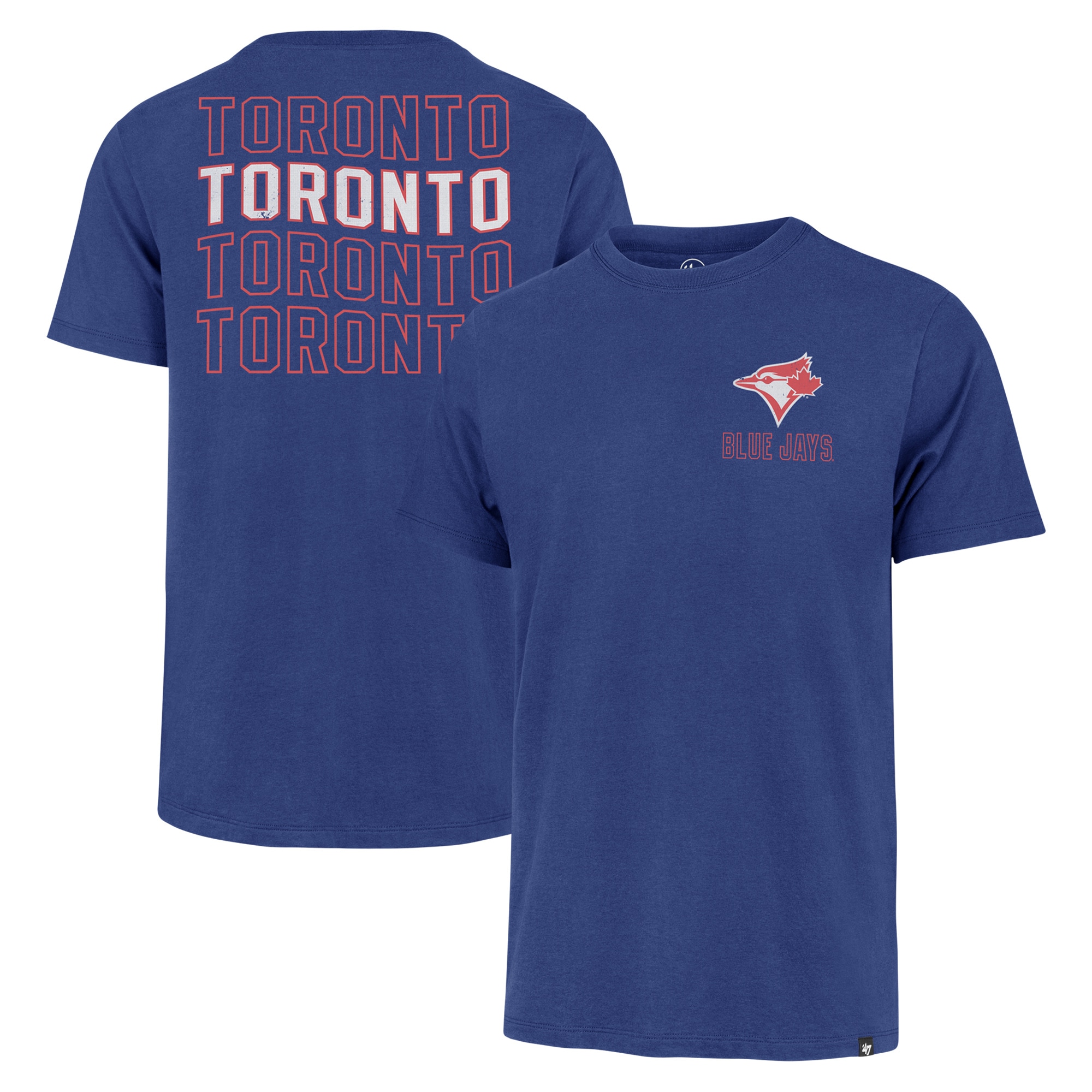 Men's Toronto Blue Jays '47 Royal Hang Back Franklin T-Shirt