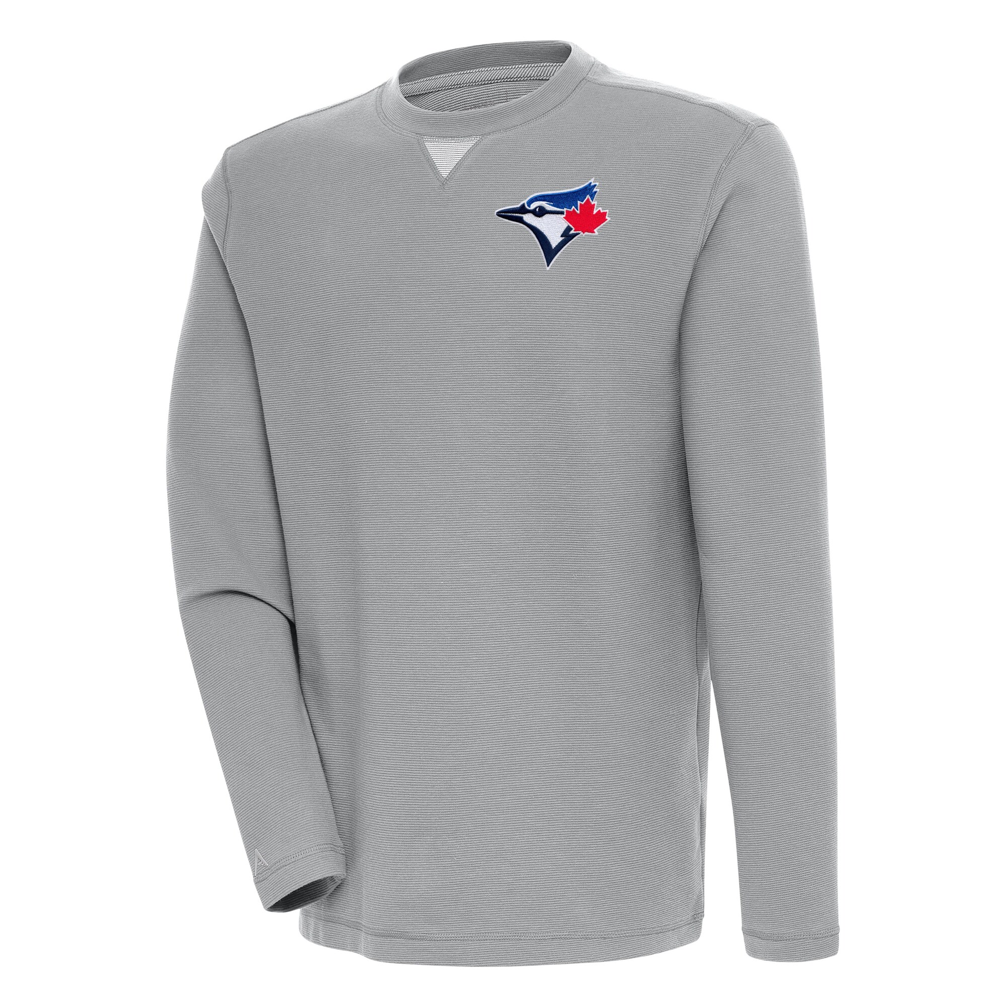 Men's Toronto Blue Jays  Antigua Gray Flier Bunker Pullover Sweatshirt