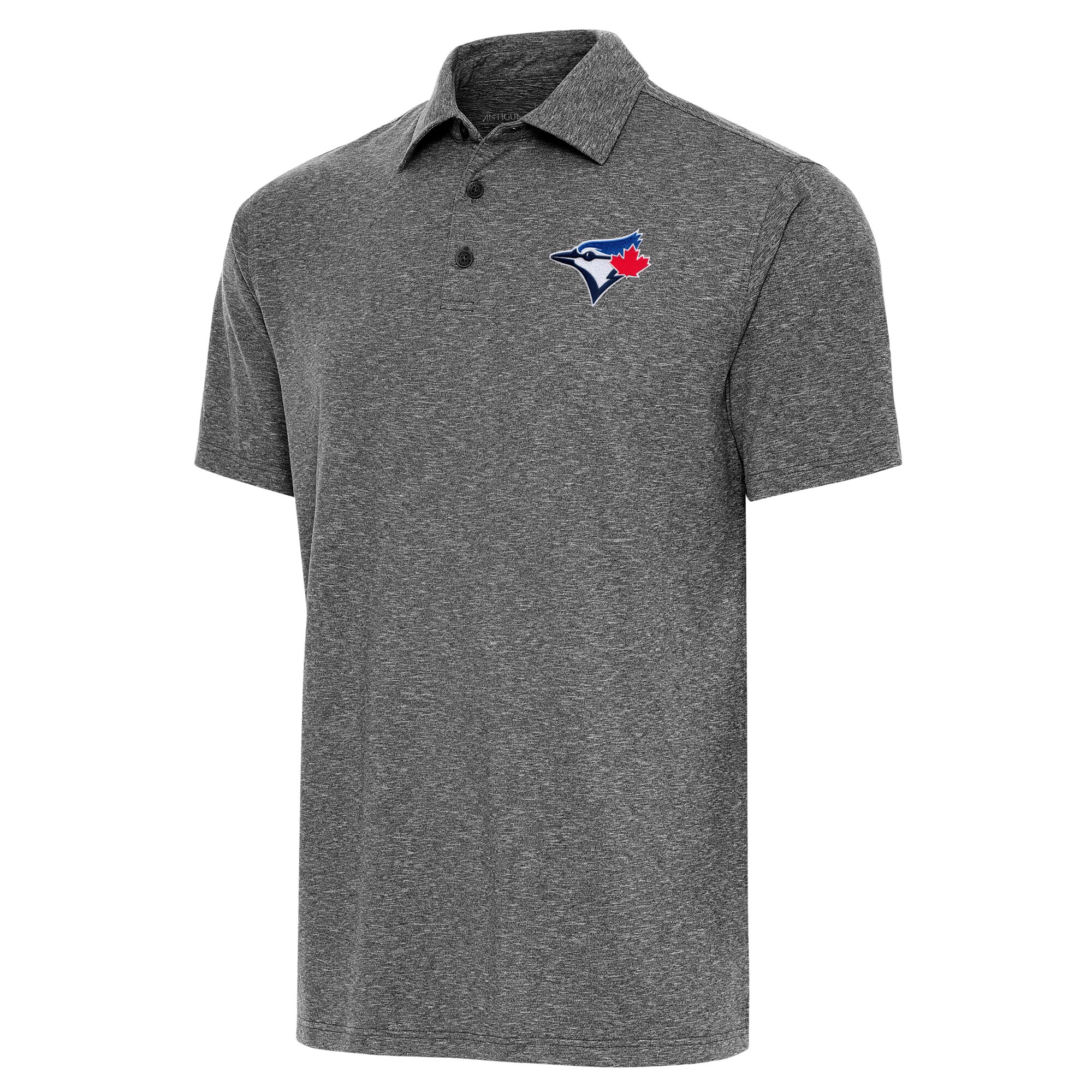 Men's Toronto Blue Jays  Antigua Heather Black Par Polo