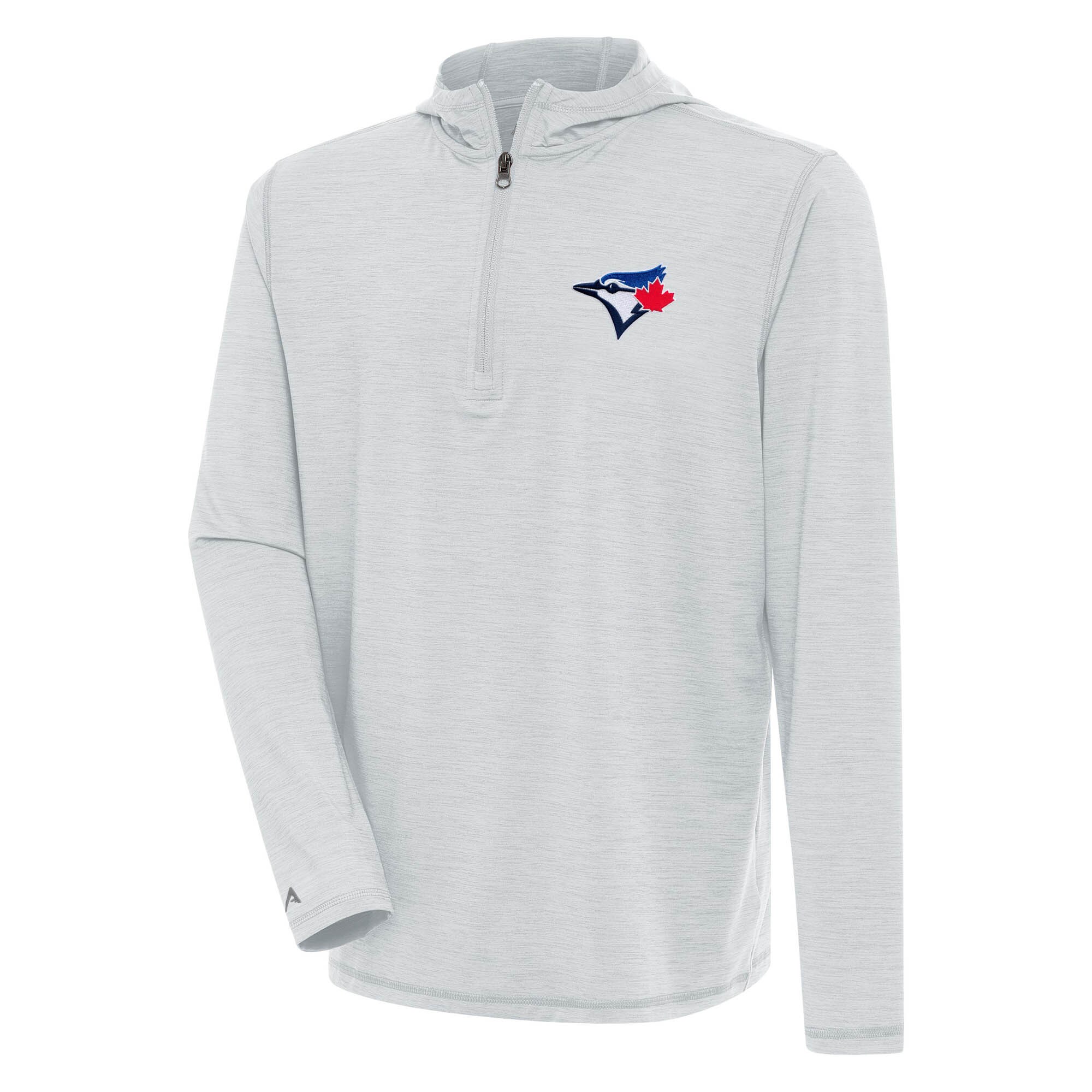 Men's Toronto Blue Jays  Antigua Heather Gray Tidy Quarter-Zip Hoodie