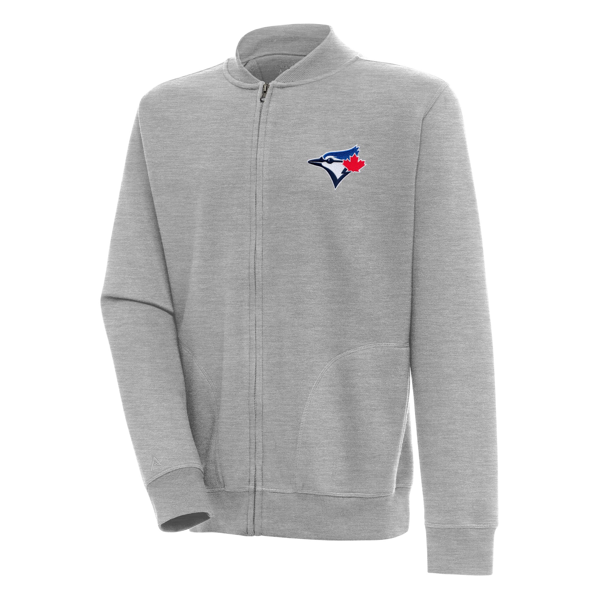 Men's Toronto Blue Jays  Antigua Heather Gray Victory Full-Zip Jacket