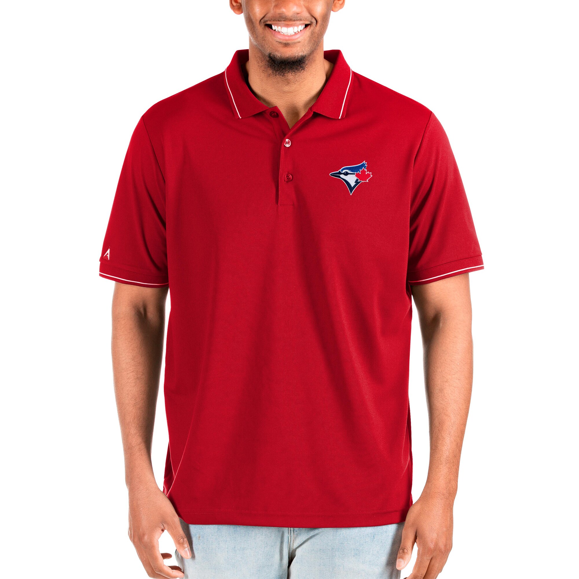 Men's Toronto Blue Jays Antigua Red Big & Tall Affluent Polo