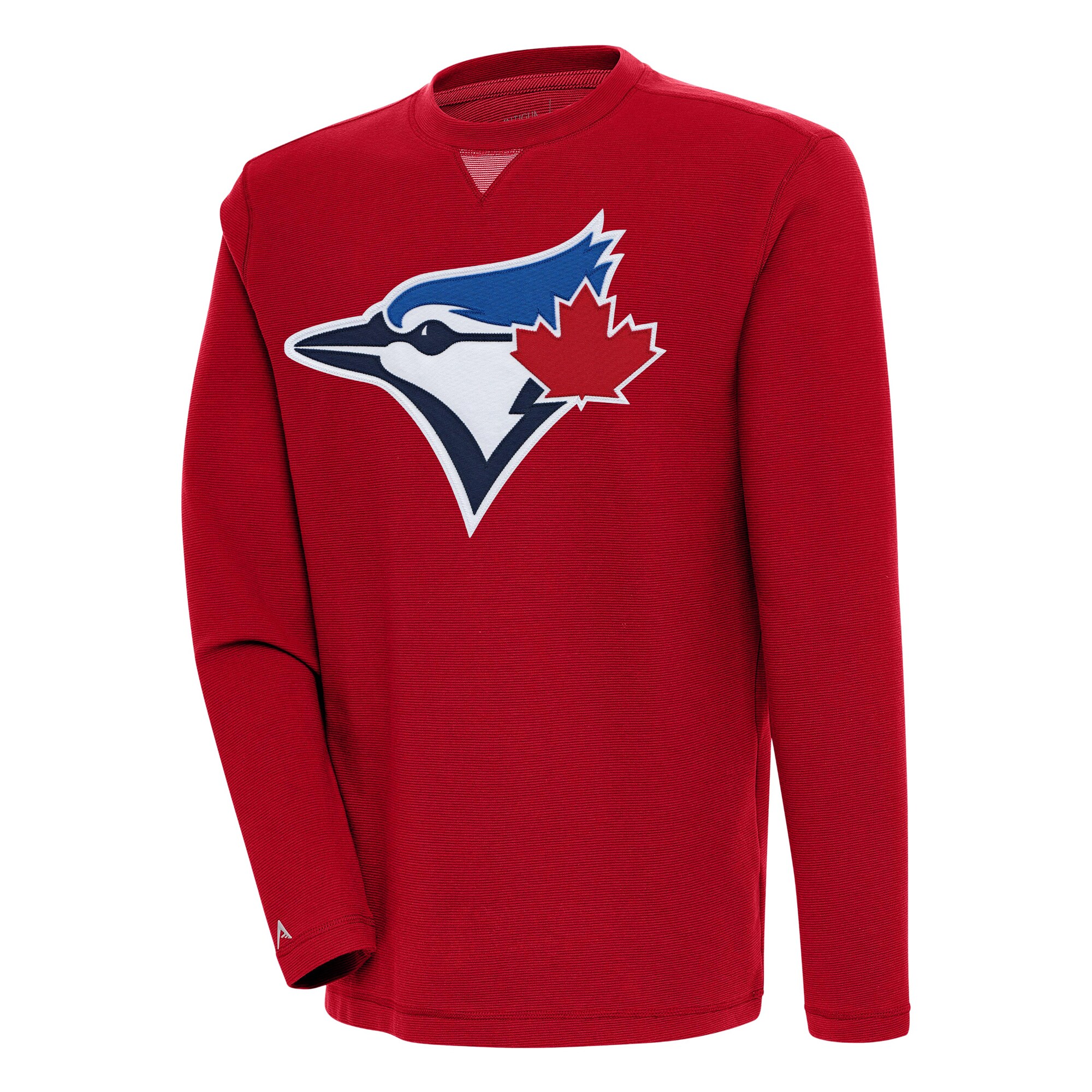 Men's Toronto Blue Jays  Antigua Red Flier Bunker Pullover Sweatshirt