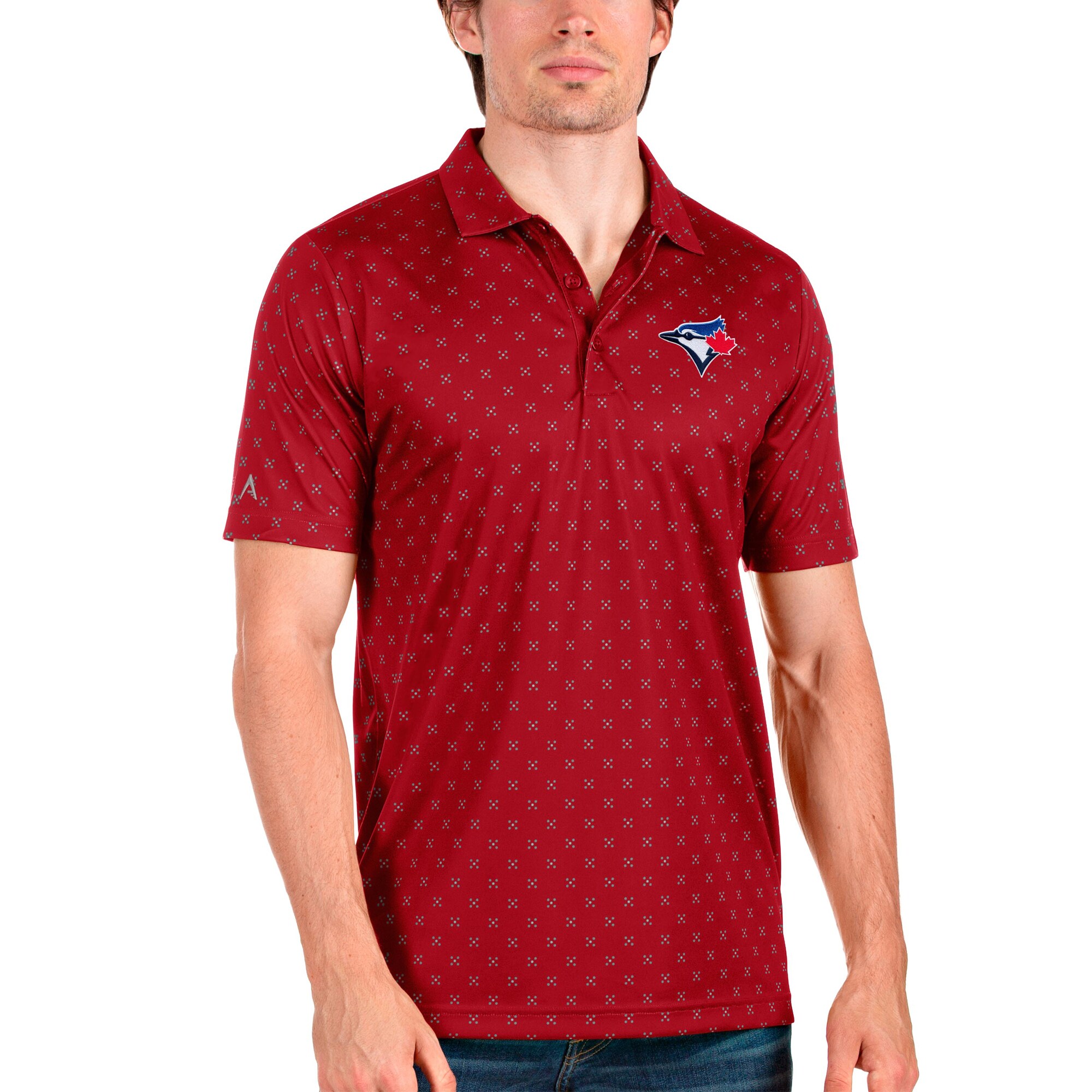 Men's Toronto Blue Jays Antigua Red Spark Polo