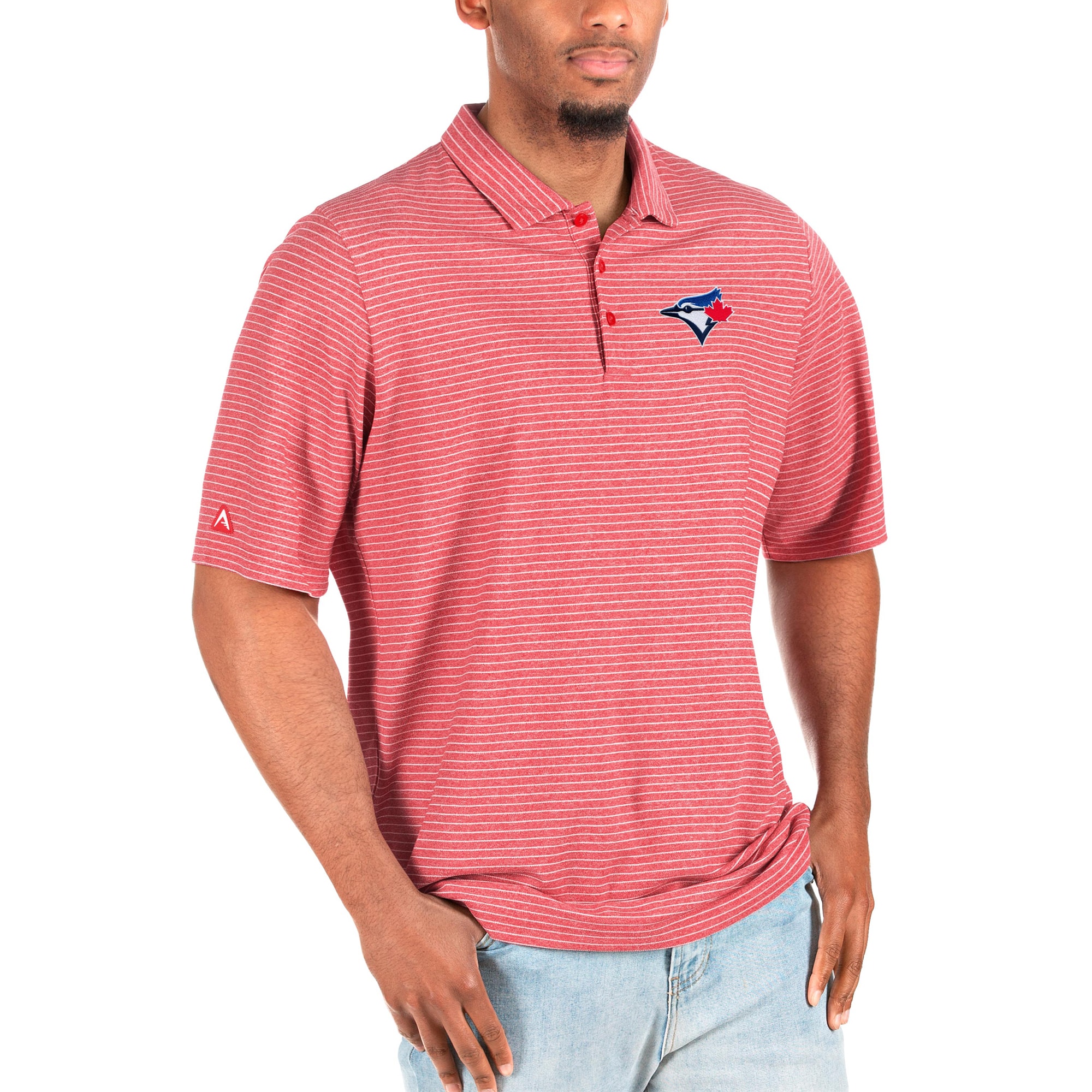 Men's Toronto Blue Jays Antigua Red/White Big & Tall Esteem Polo