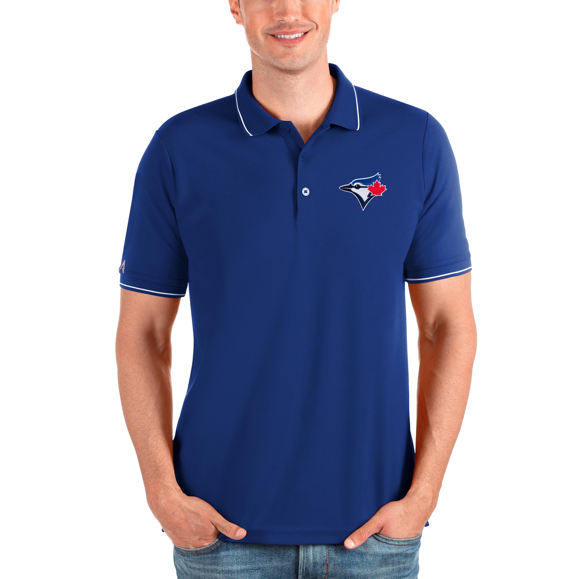 Men's Toronto Blue Jays Antigua Royal Affluent Polo