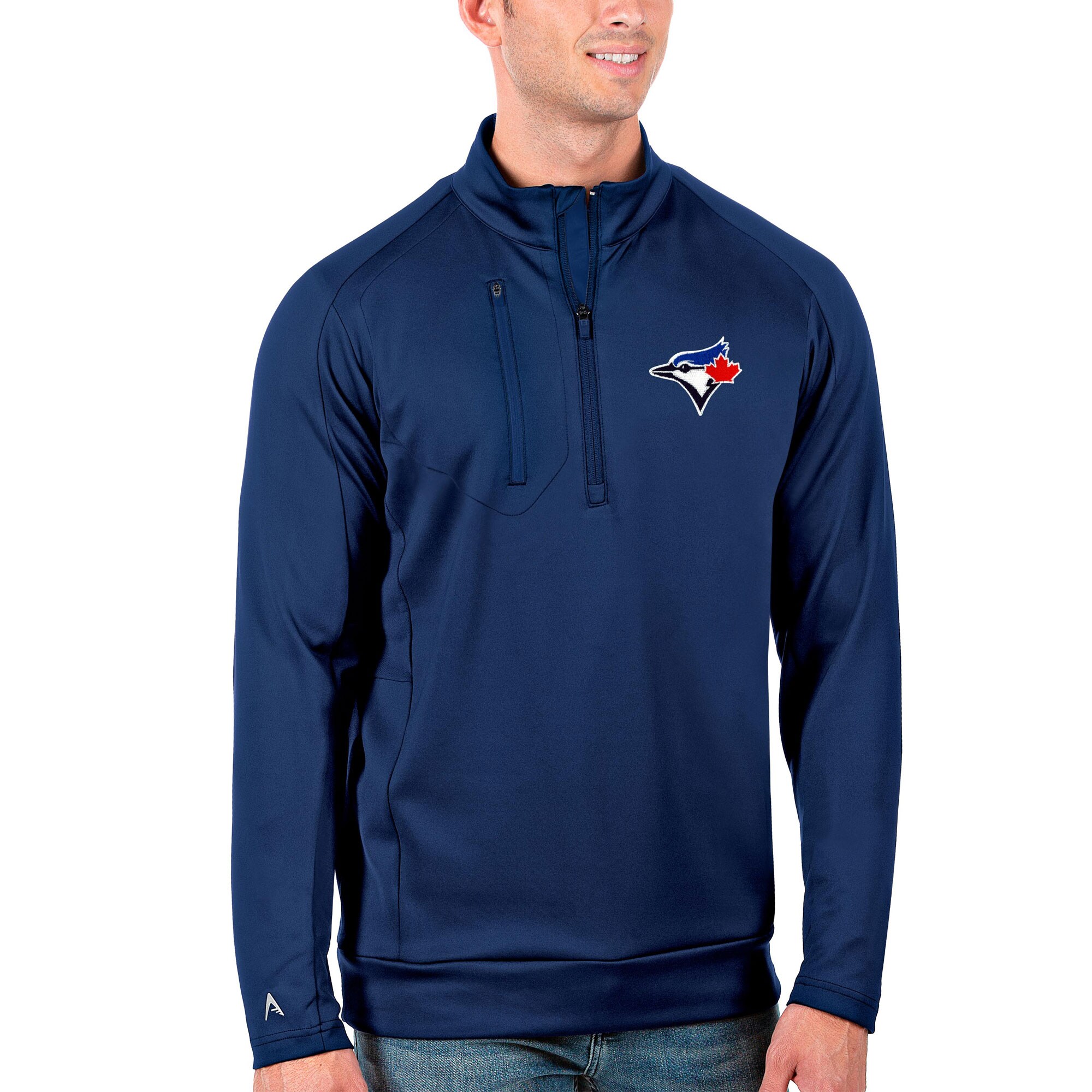 Men's Toronto Blue Jays Antigua Royal Big & Tall Generation Quarter-Zip Pullover Jacket
