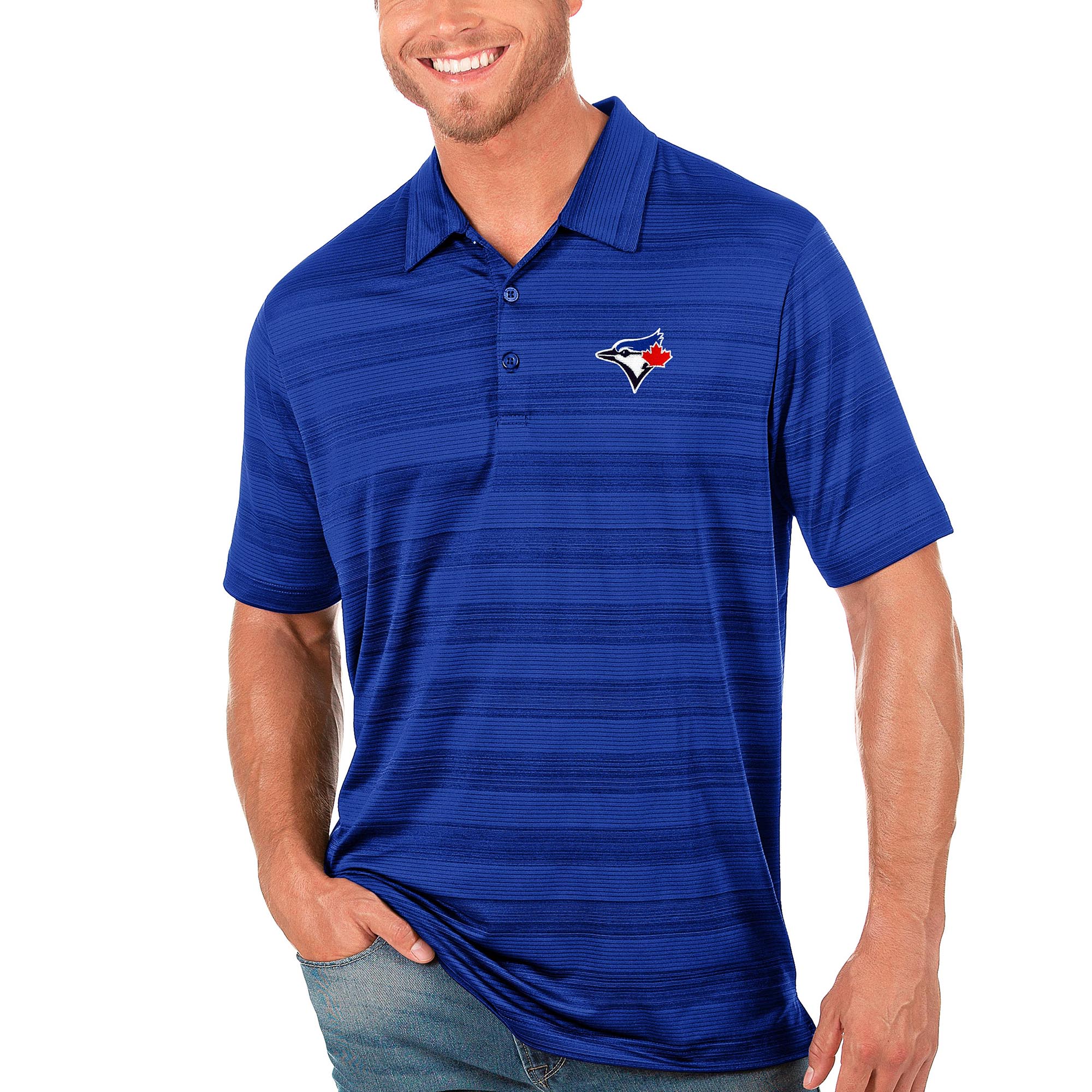 Men's Toronto Blue Jays Antigua Royal Compass Polo