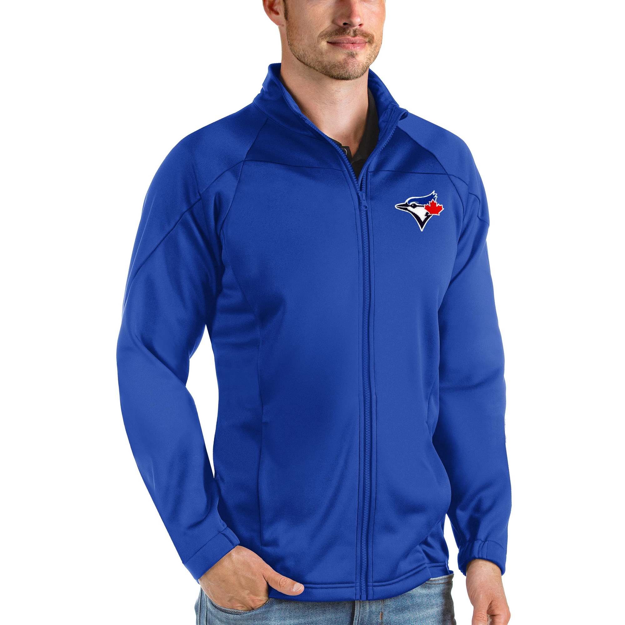 Men's Toronto Blue Jays Antigua Royal Links Full-Zip Golf Jacket