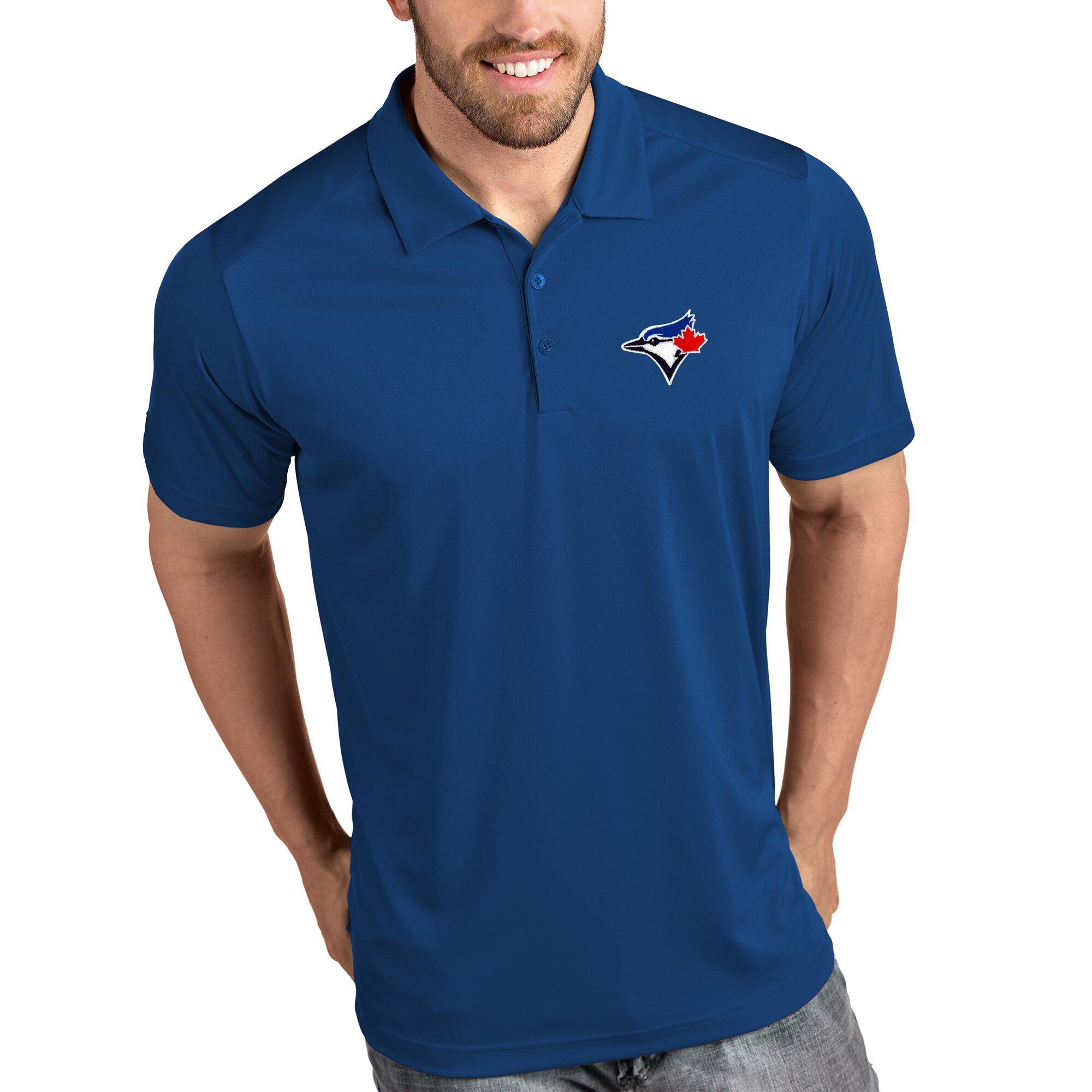 Men's Toronto Blue Jays Antigua Royal Tribute Polo