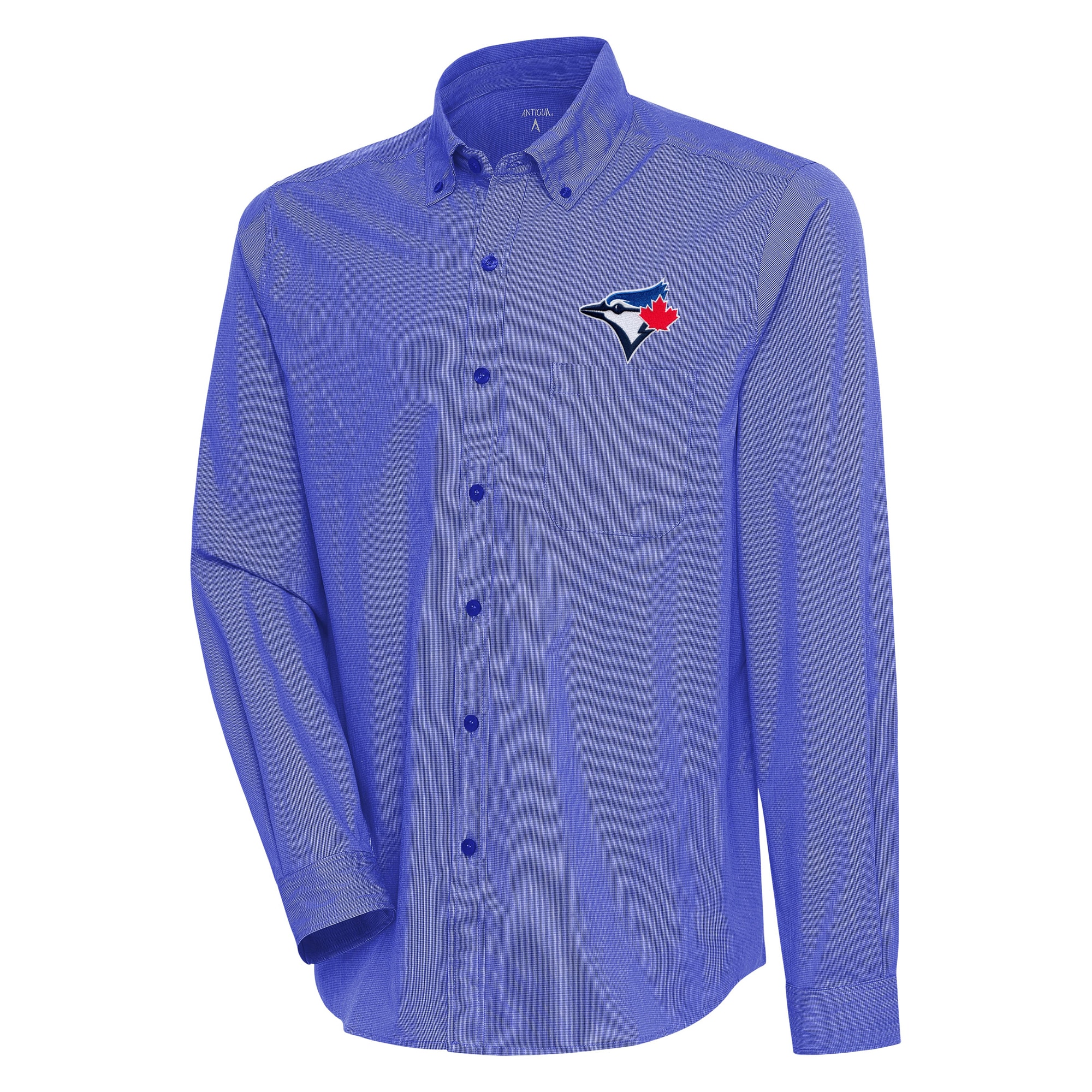 Men's Toronto Blue Jays  Antigua Royal/White Compression Long Sleeve Button-Down Shirt