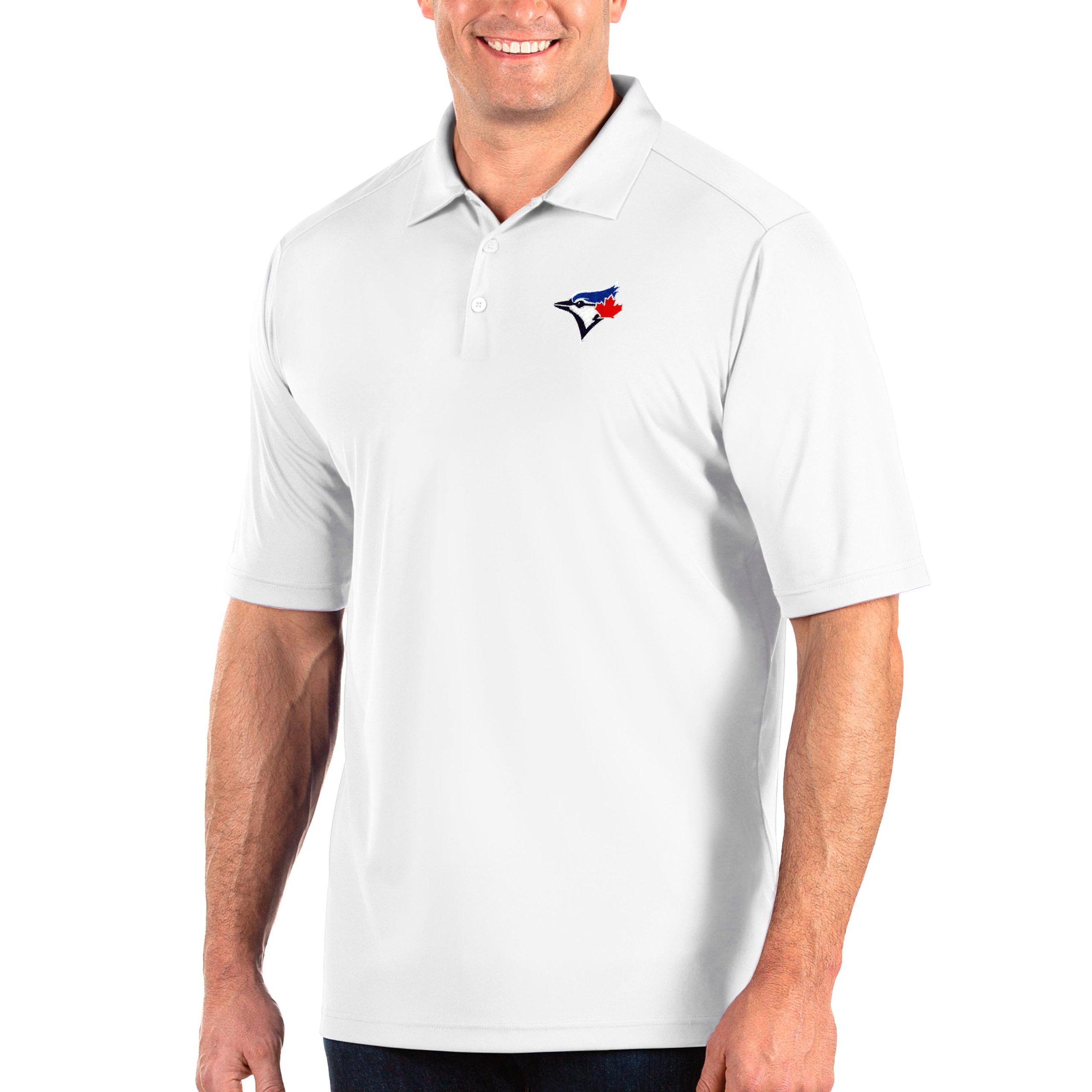 Men's Toronto Blue Jays Antigua White Big & Tall Tribute Polo