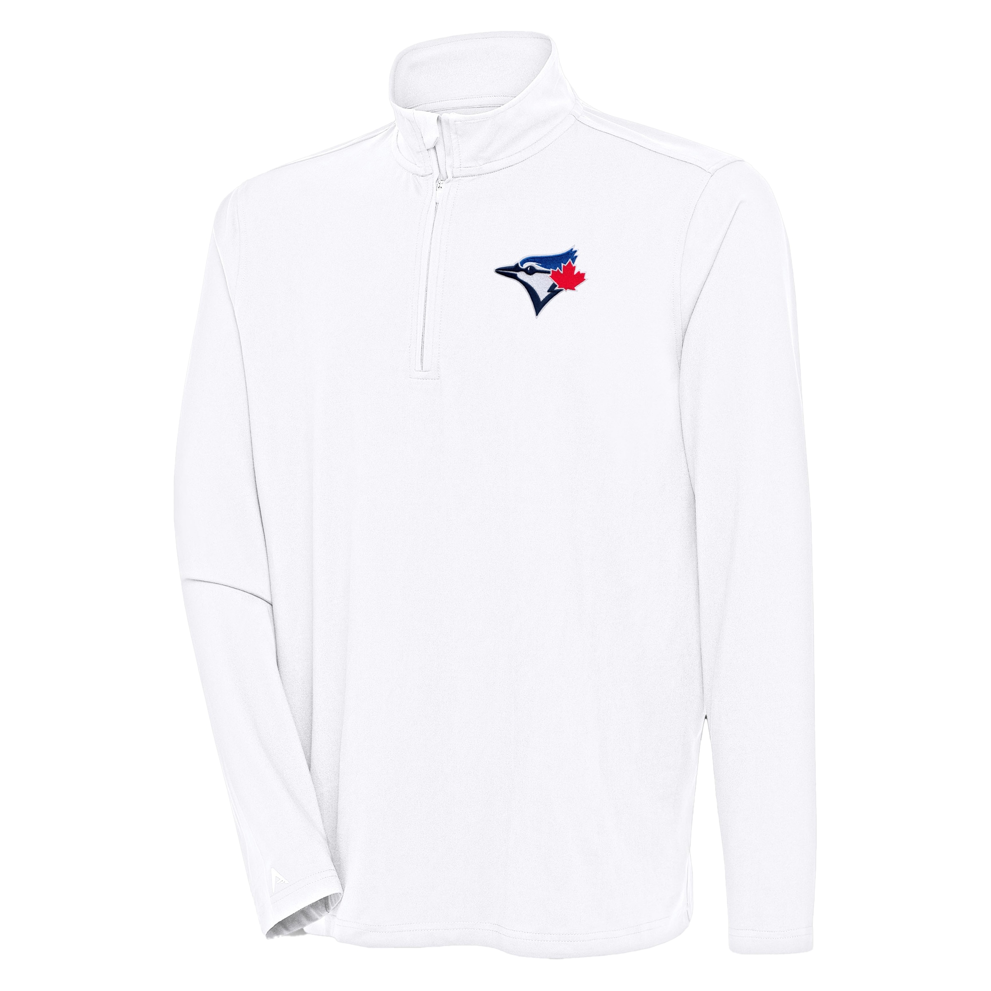 Men's Toronto Blue Jays  Antigua White Hunk Quarter-Zip Pullover Top