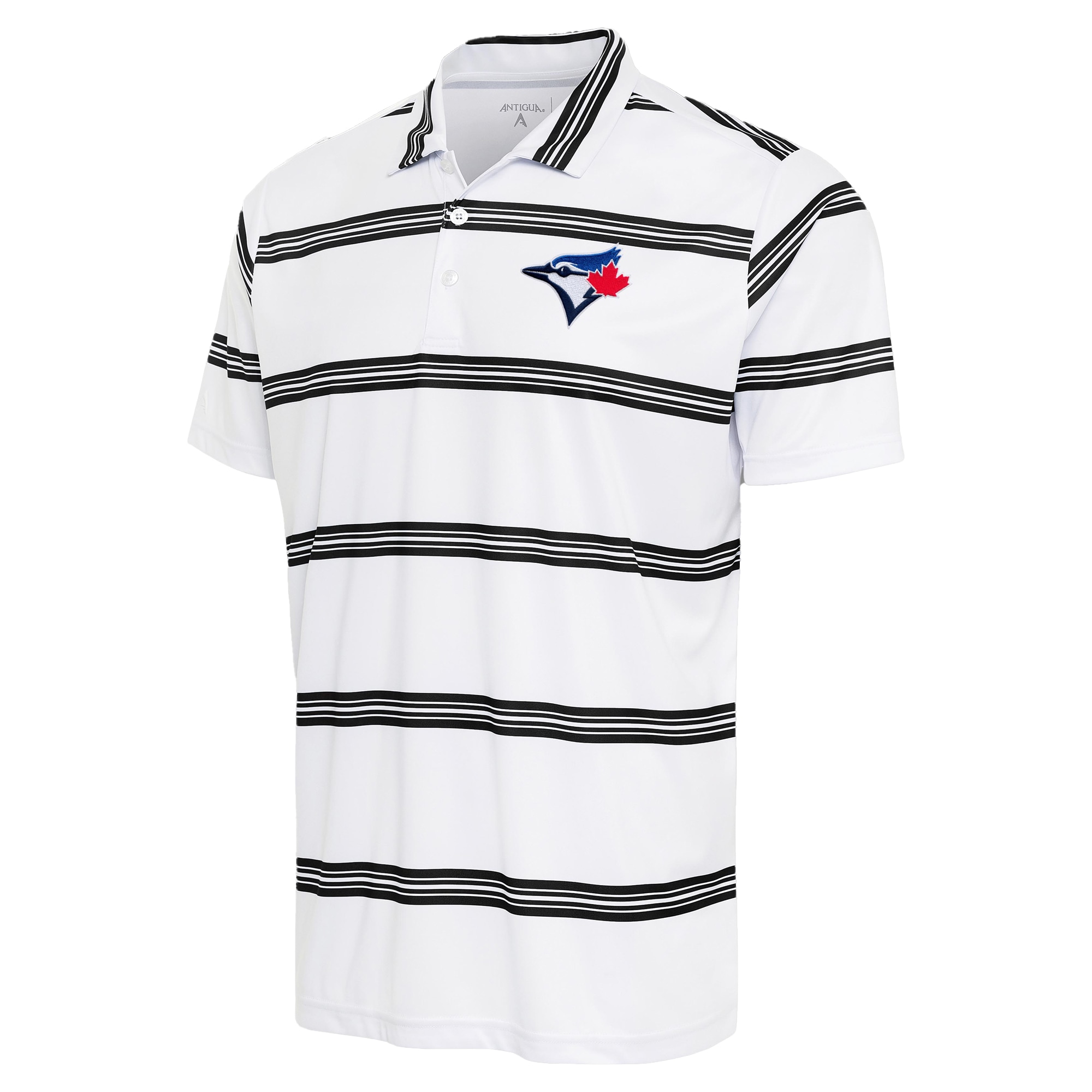 Men's Toronto Blue Jays Antigua White/Black Groove Polo