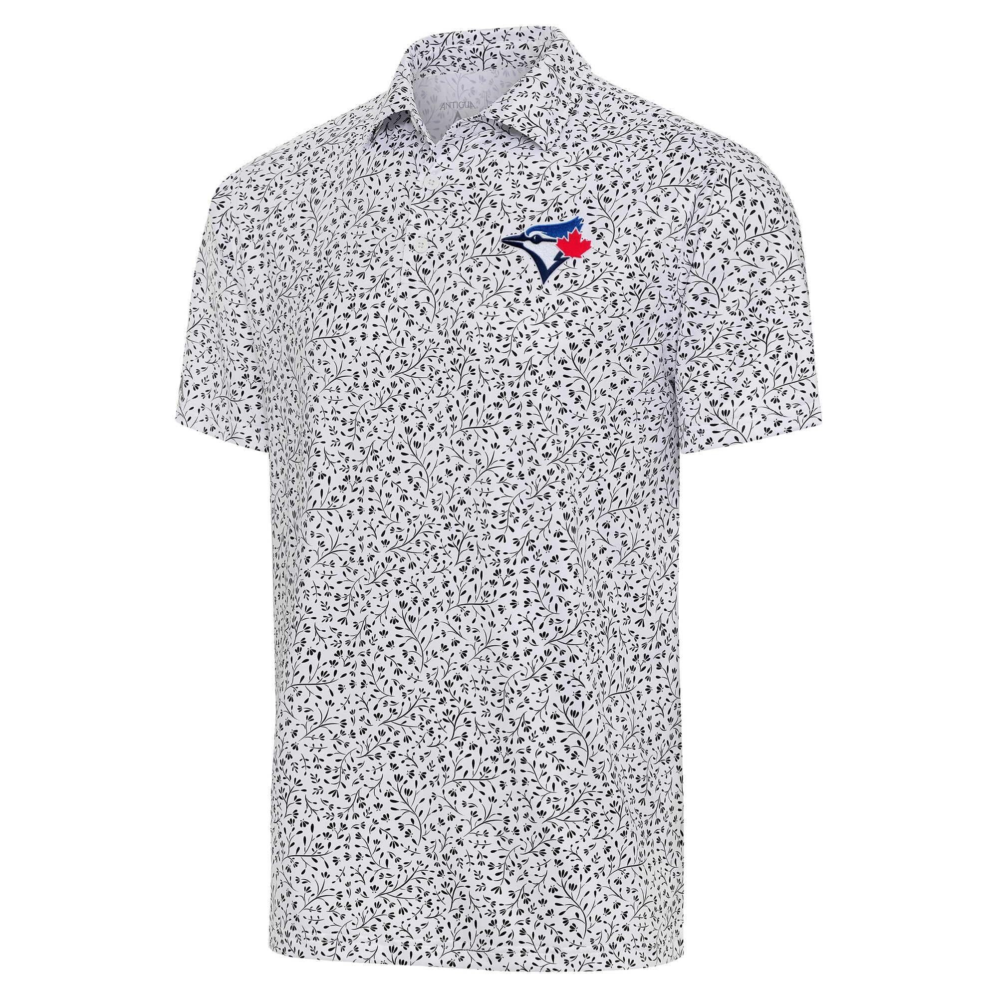 Men's Toronto Blue Jays  Antigua White/Black Motion Polo