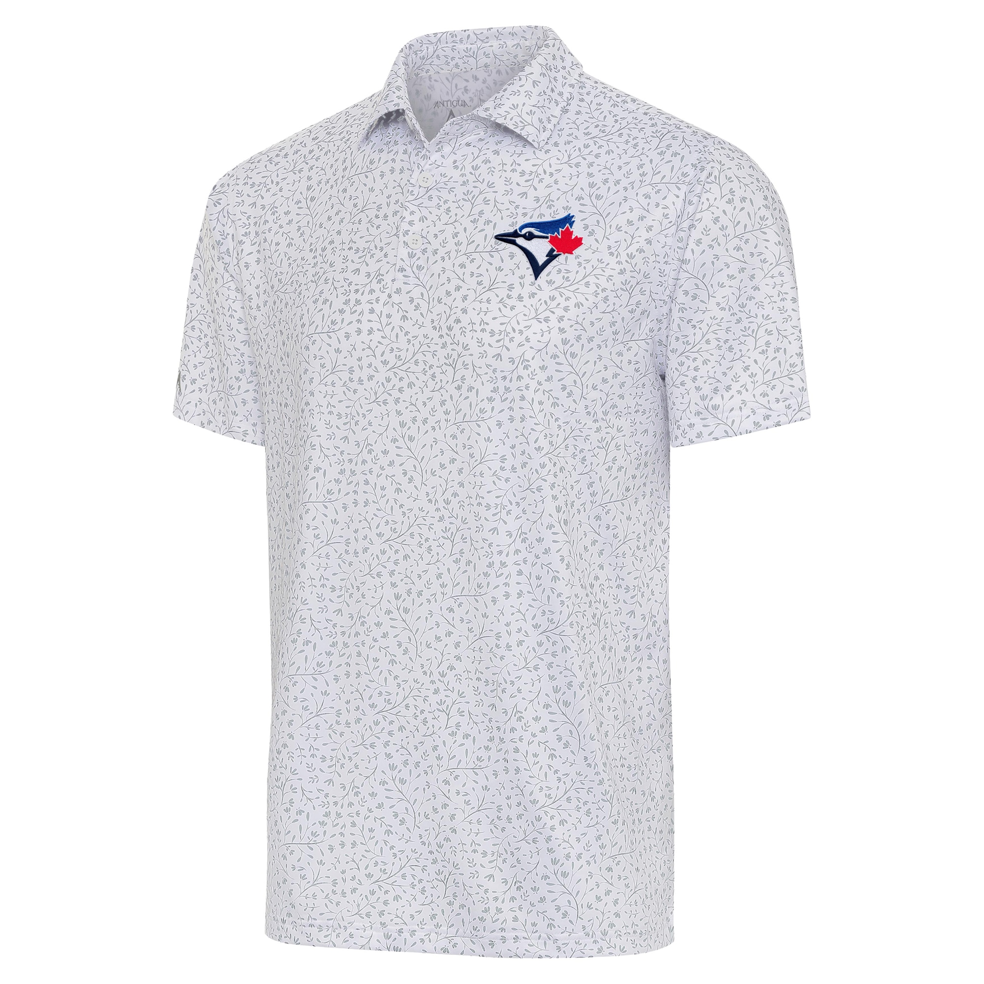 Men's Toronto Blue Jays  Antigua White/Gray Motion Polo