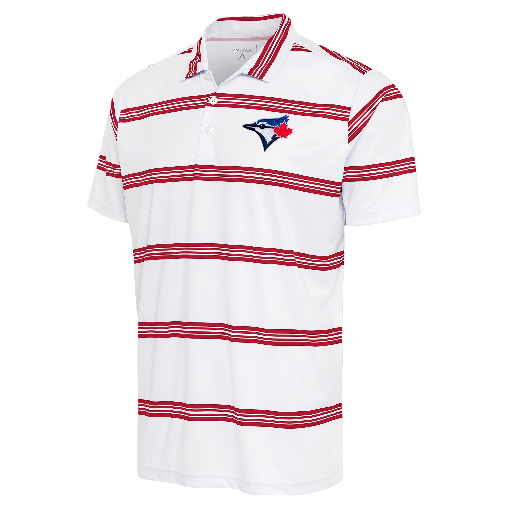 Men's Toronto Blue Jays Antigua White/Red Groove Polo