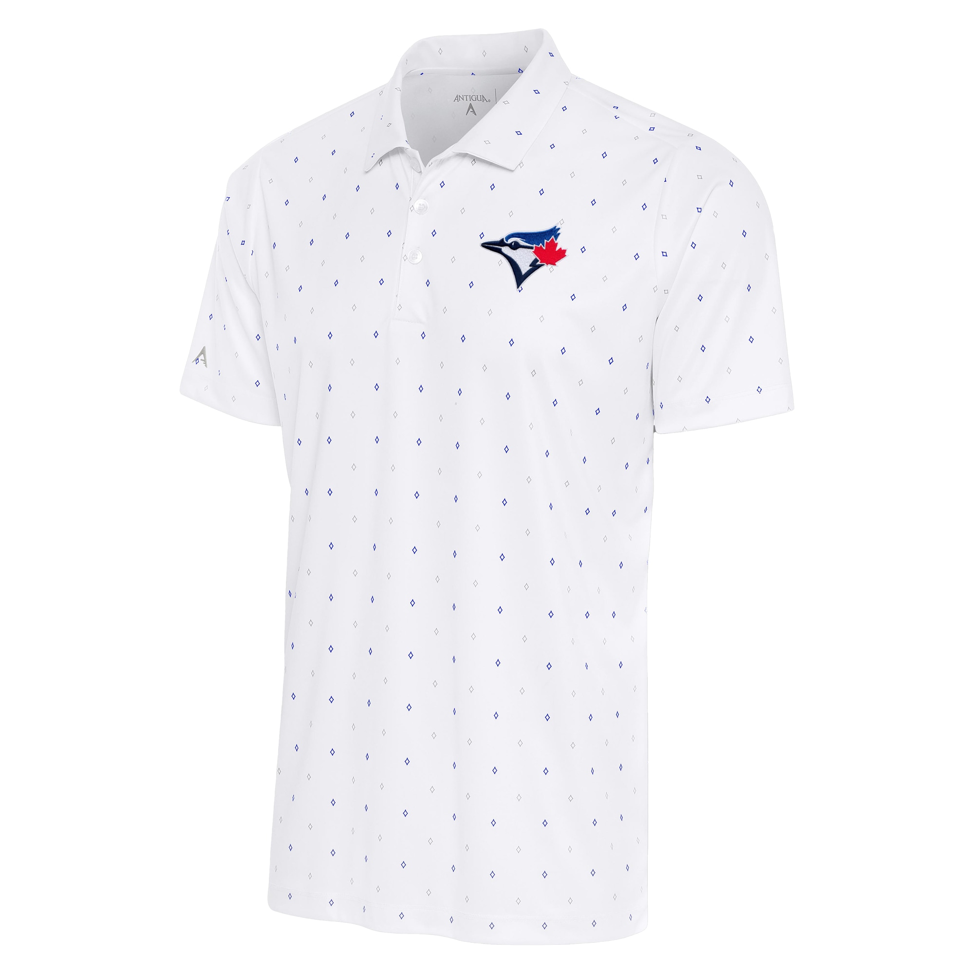Men's Toronto Blue Jays Antigua White/Royal 19th Hole Polo