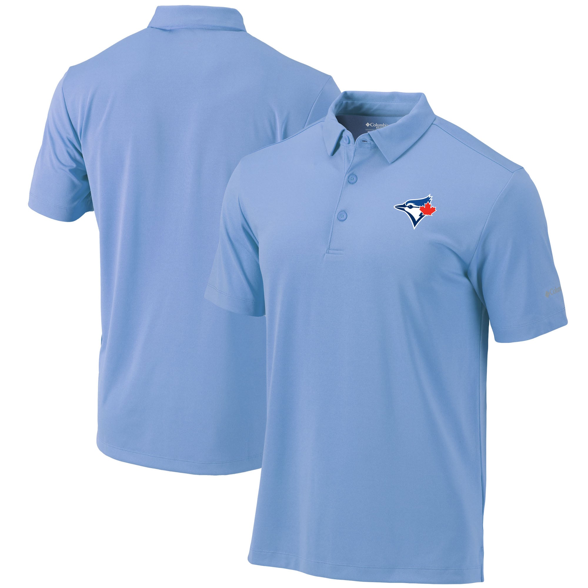 Men's Toronto Blue Jays Columbia Light Blue Omni-Wick Drive Polo