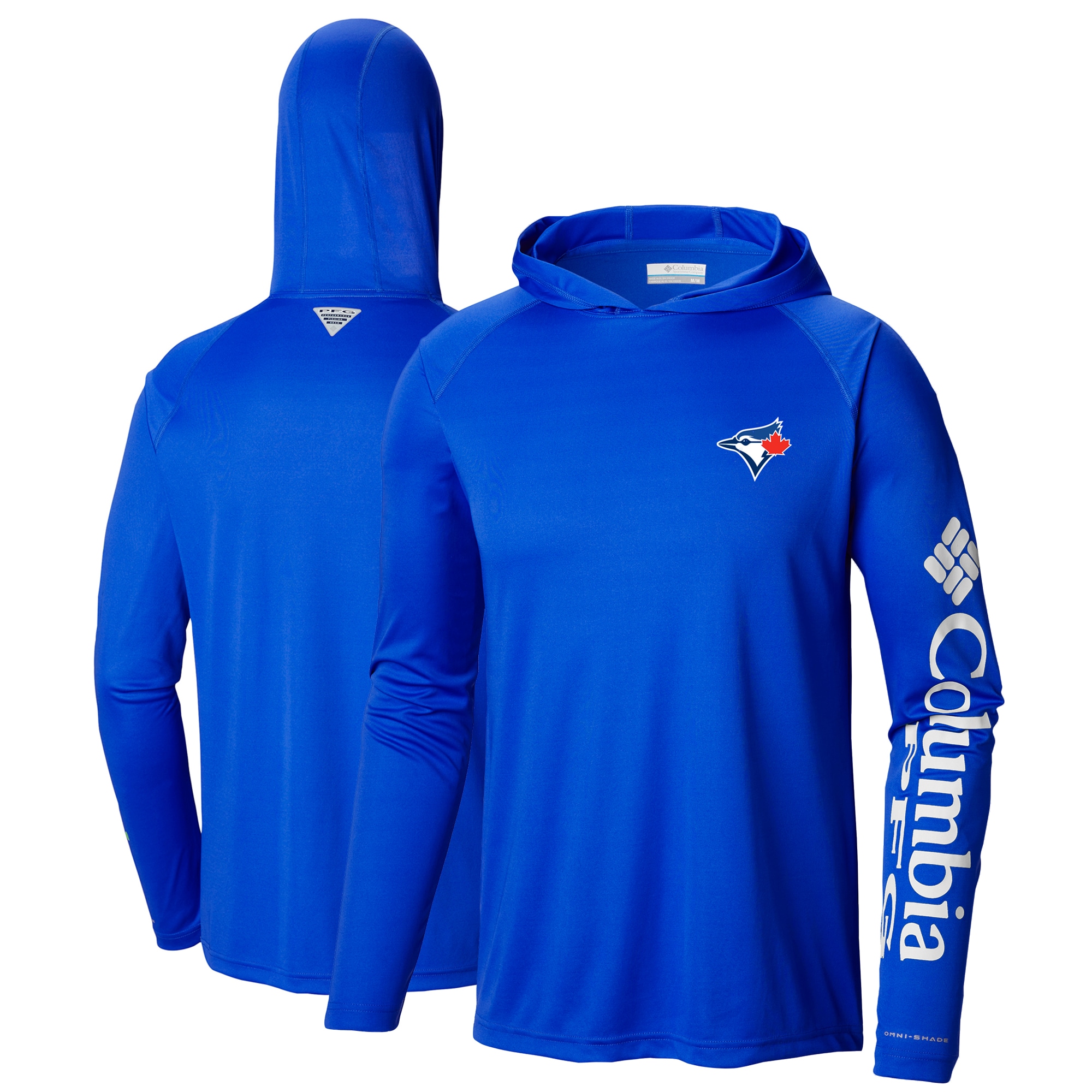 Men's Toronto Blue Jays Columbia Royal Terminal Tackle Long Sleeve Hoodie T-Shirt