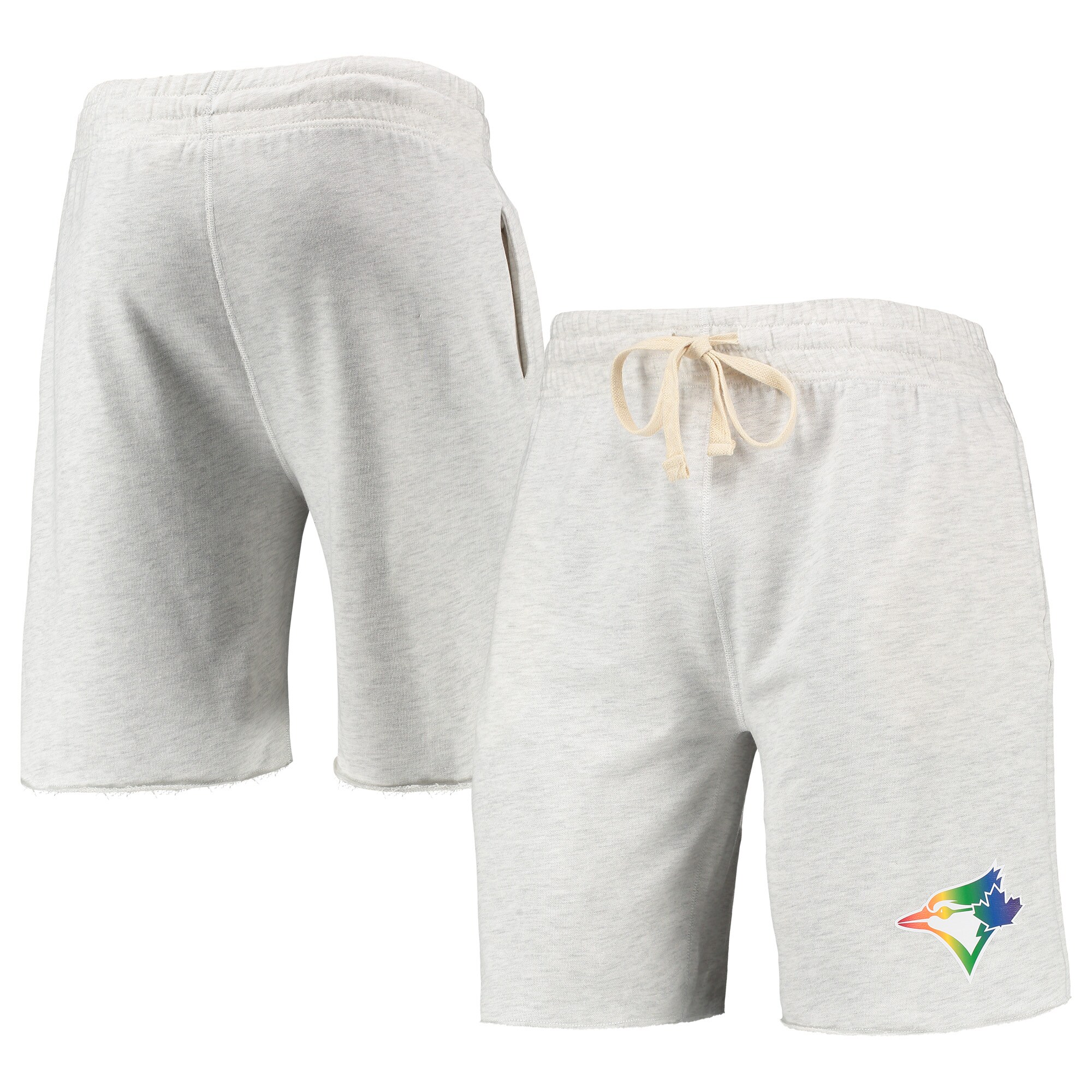 Men's Toronto Blue Jays Concepts Sport Oatmeal Mainstream Logo Terry Tri-Blend Shorts