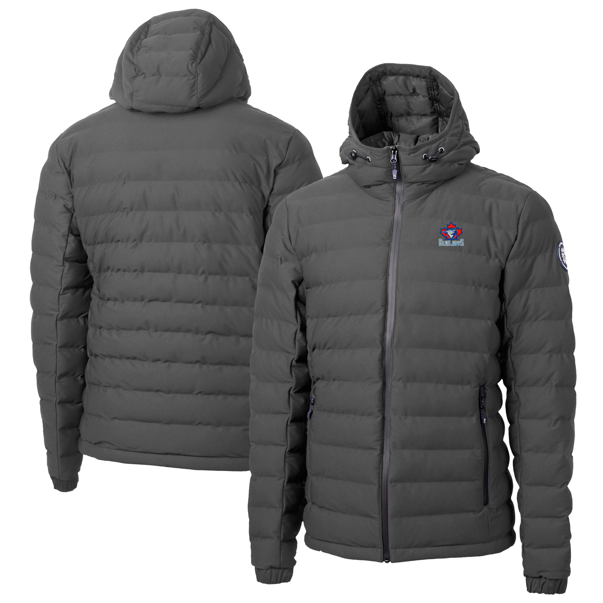 Men's Toronto Blue Jays  Cutter & Buck Gray Cooperstown Collection Mission Ridge Repreve Eco Insulated Puffer Full-Zip Jacket